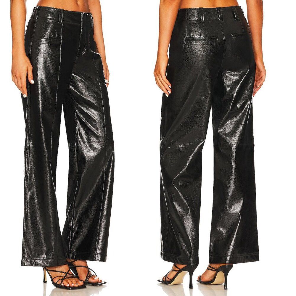 Free People New Free People Star-Crossed Lovers Vegan Straight-Leg Pant Size 30" / US 8 / IT 44 - 2 Thumbnail