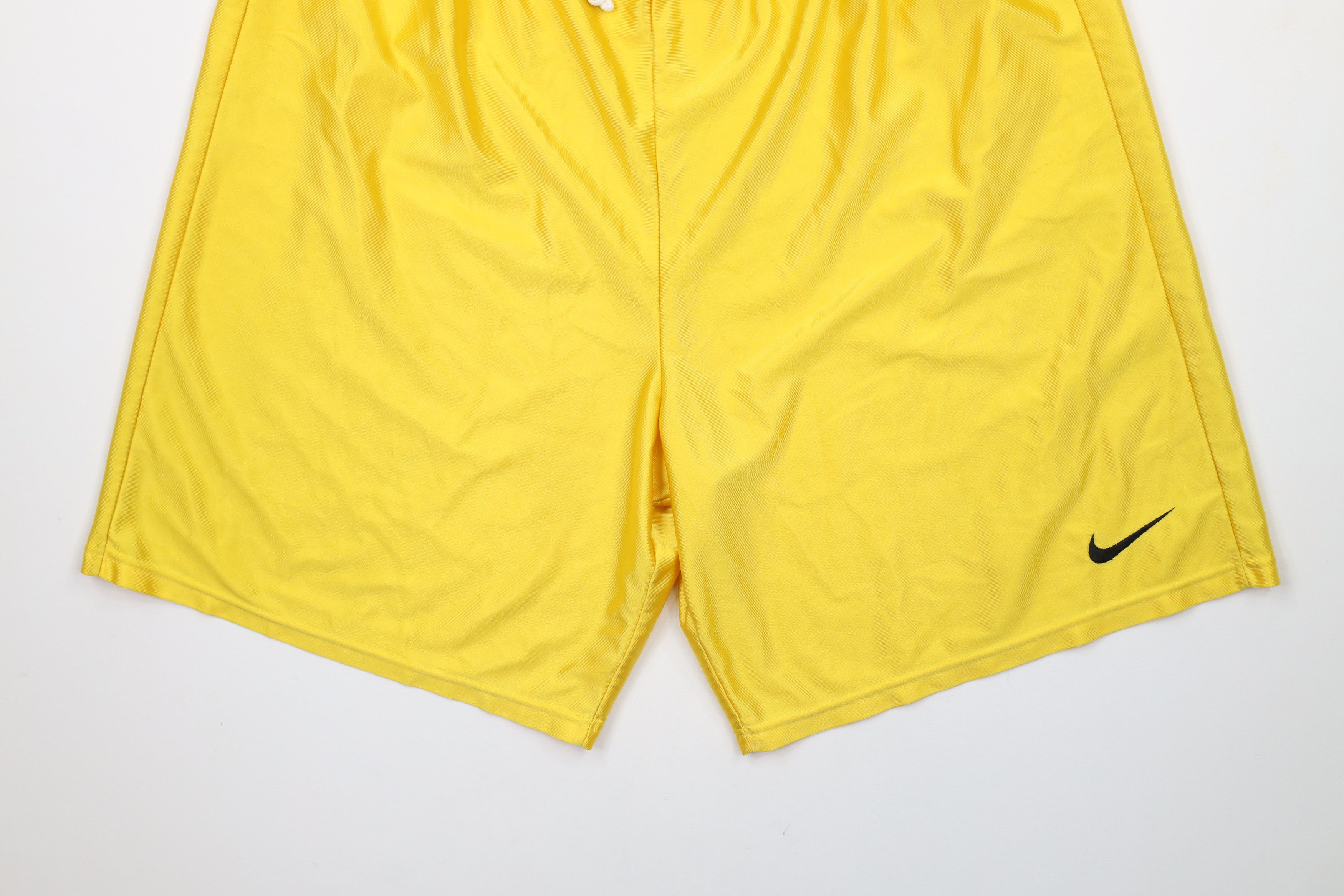 Nike × Vintage Vintage 90s Nike Mini Swoosh Above Knee Shorts Yellow USA Size US 36 / EU 52 - 4 Thumbnail