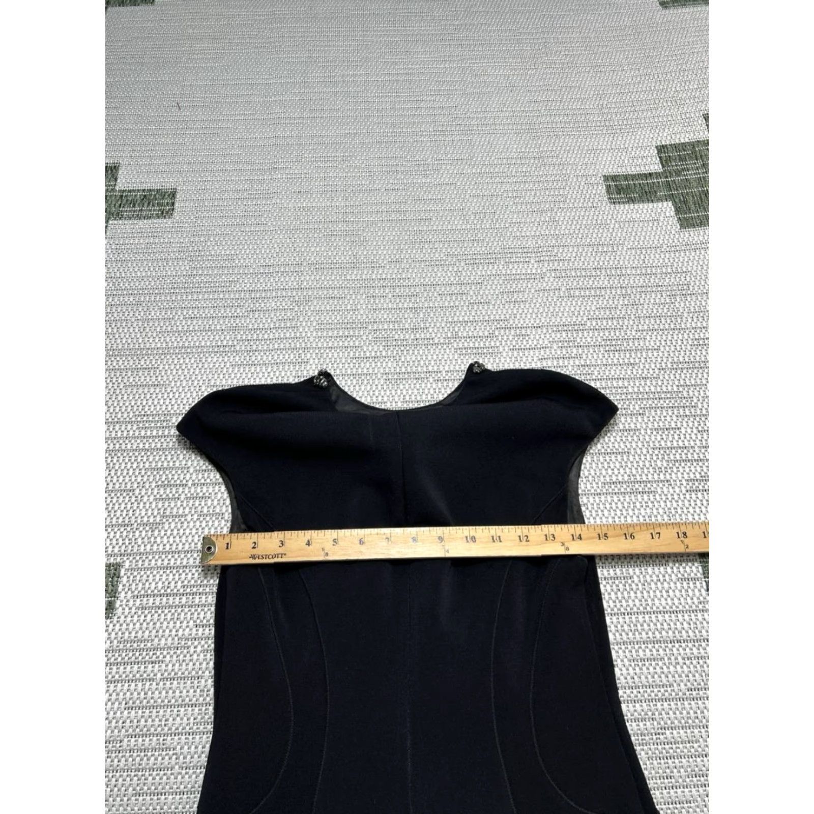 Ted Baker Ted Baker Elenna Bodycon Midi Dress Womens 3 Black Bead Embellished Neck Casual Size XS / US 0-2 / IT 36-38 - 6 Thumbnail