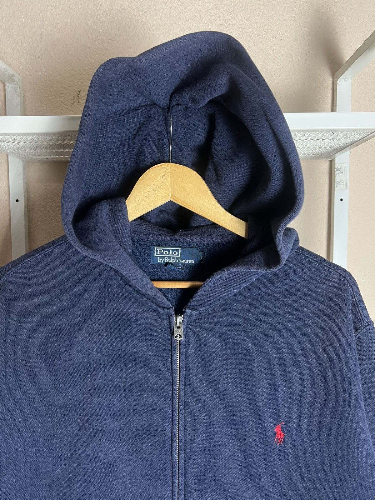 Polo Ralph Lauren × Vintage Vintage Polo Ralph Lauren Zipper Hooded Faded Size US L / EU 52-54 / 3 - 2 Thumbnail