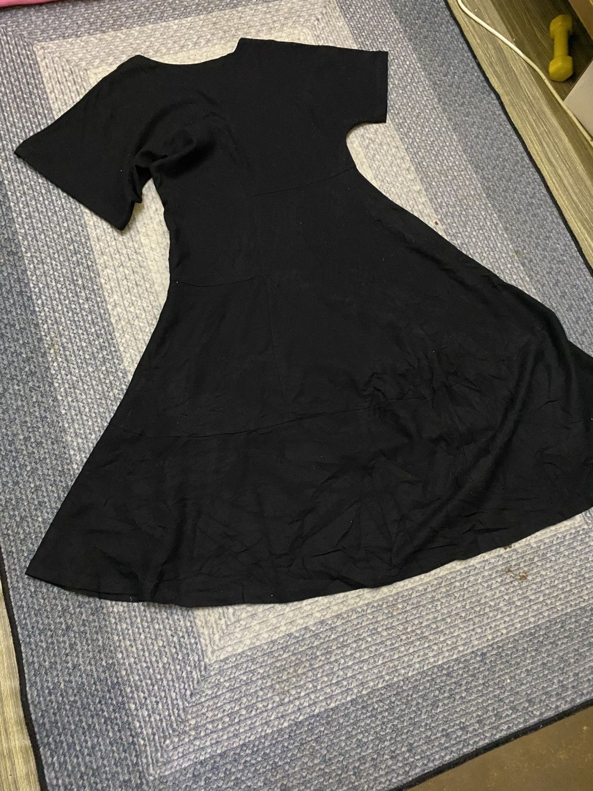 Zucca ZUCCA MINIMALISM ASYMETRICAL DESIGN BLACK WOOL DRESS Size M / US 6-8 / IT 42-44 - 6 Thumbnail
