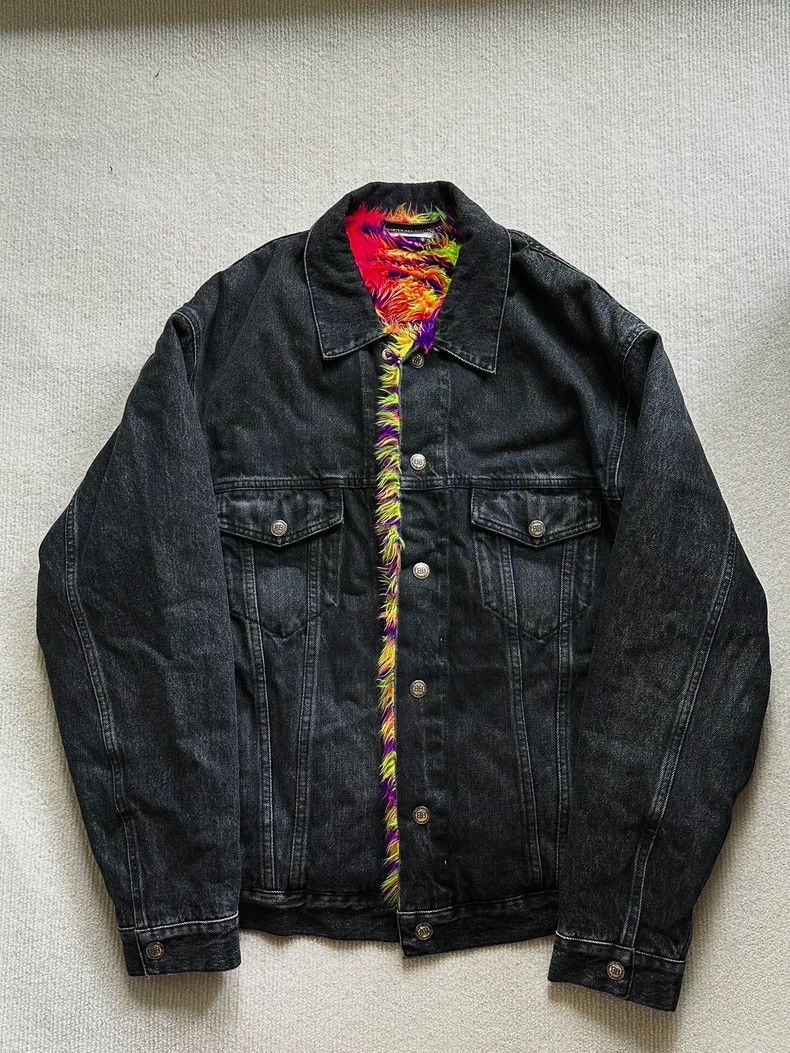 Balenciaga Balenciaga Colorful Fur Denim Jacket - dmc Size US L / EU 52-54 / 3 - 1 Thumbnail