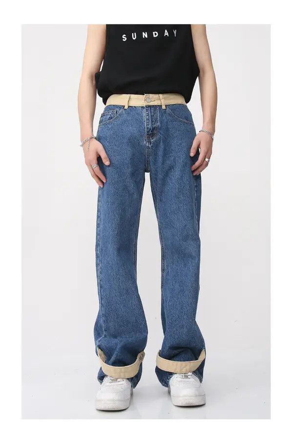 Japanese Brand VIBE Japanese retro washed color casual loose flared jeans Size US 32 / EU 48 - 1 Thumbnail