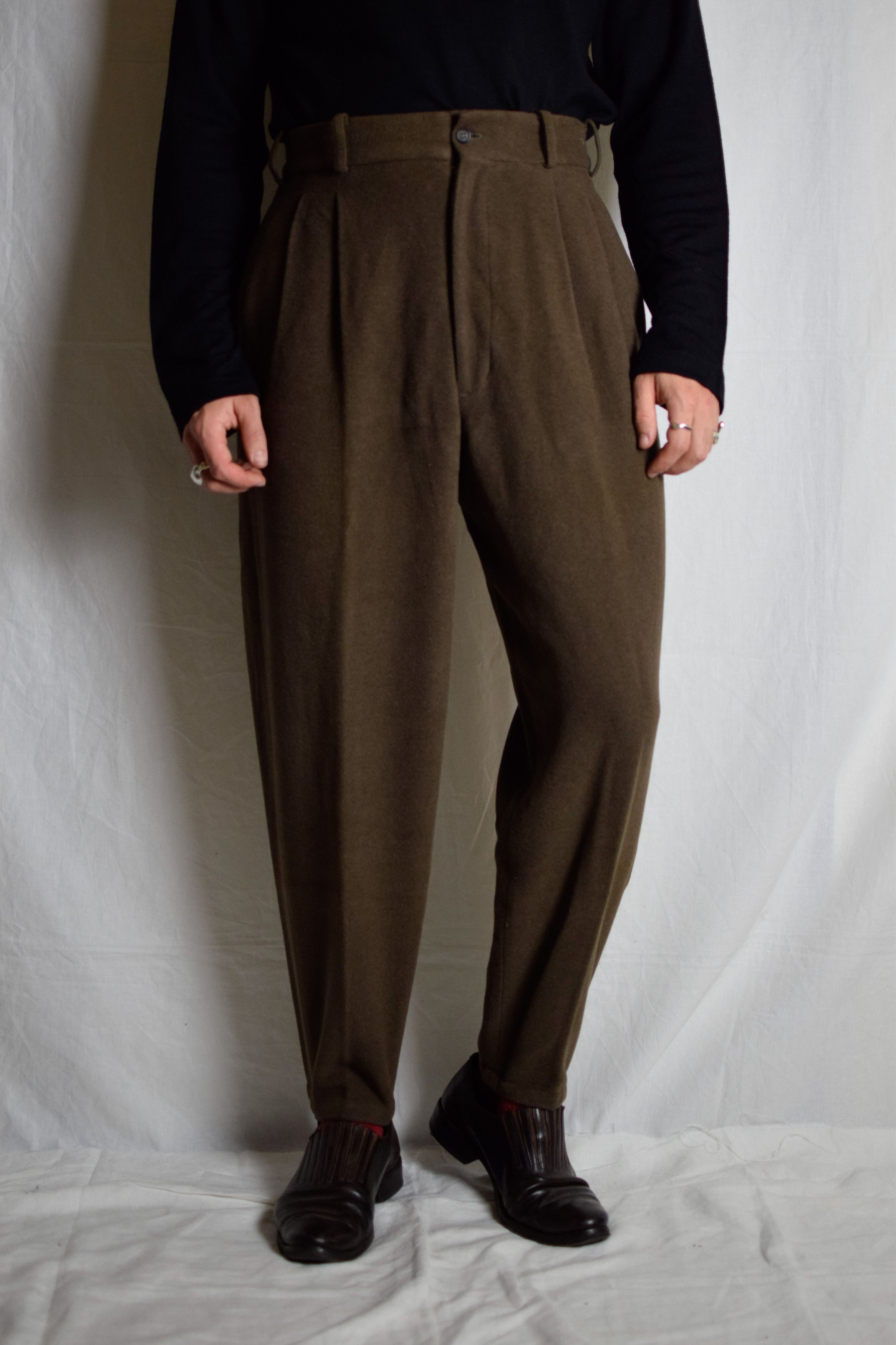 Yohji Yamamoto YYPH Archive 80's Brown Wool Pants Size US 30 / EU 46 - 1 Thumbnail