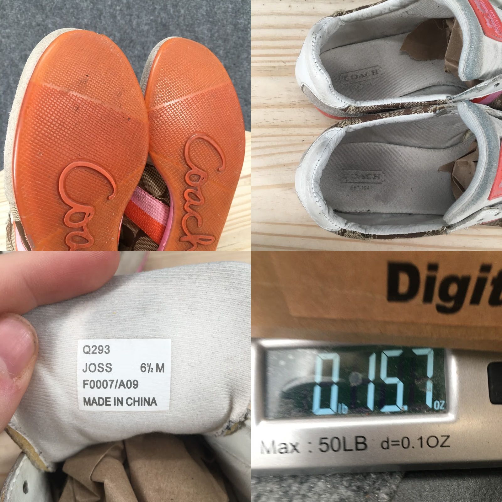 Coach Coach Shoes Womens 6.5 M Joss Sig Webbing Sneakers Casual Tan Fabric Low Top Size M / US 6-8 / IT 42-44 - 9 Thumbnail