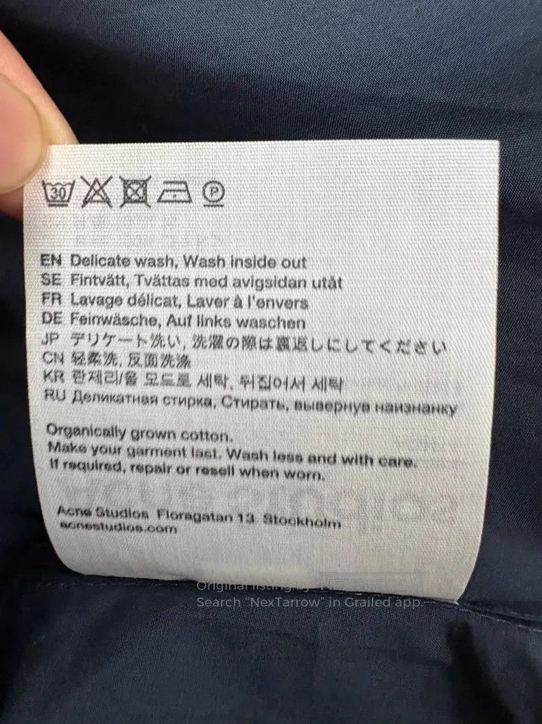 Acne Studios Acne Studios Dark Blue Oversized Tailored Collar Shirt 100 Size XXS / US 00 / IT 34 - 8 Thumbnail