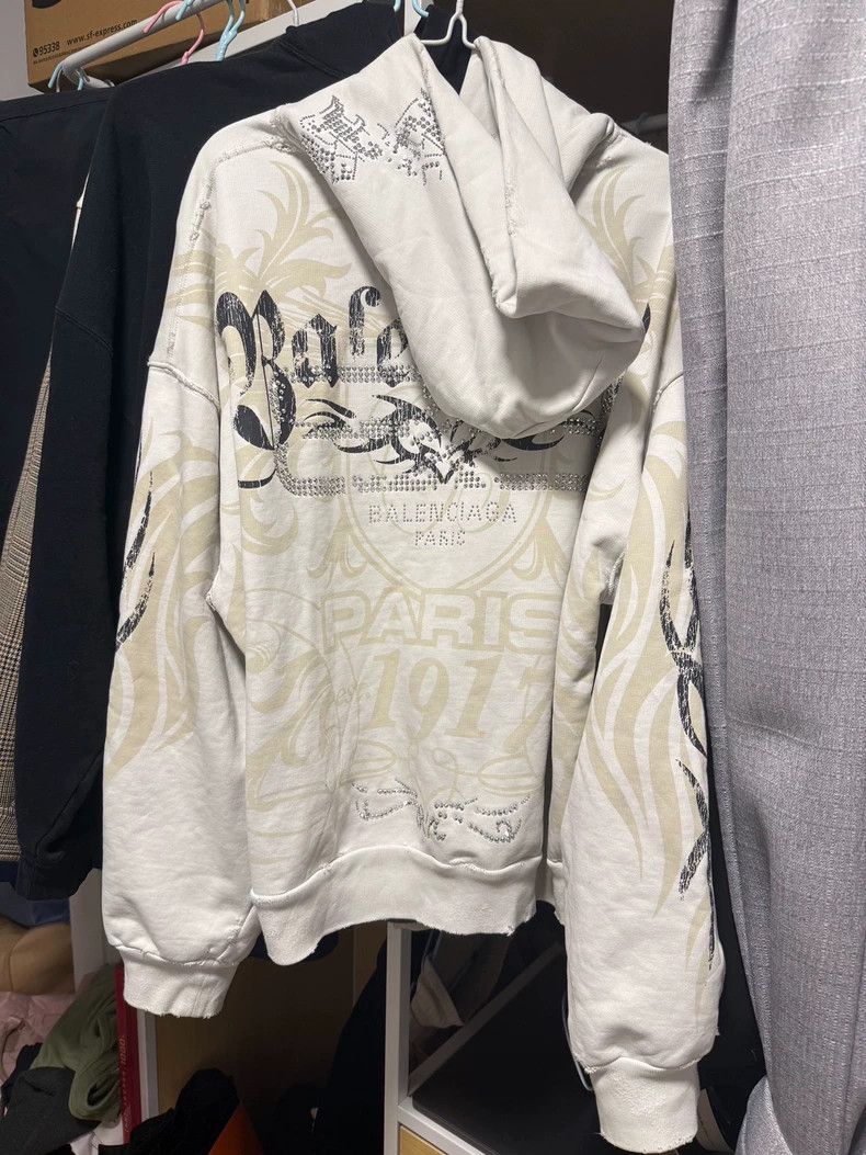 Balenciaga Balenciaga 25ss Destroyed Graffiti Diamond Jacket, Size L Size US L / EU 52-54 / 3 - 2 Thumbnail