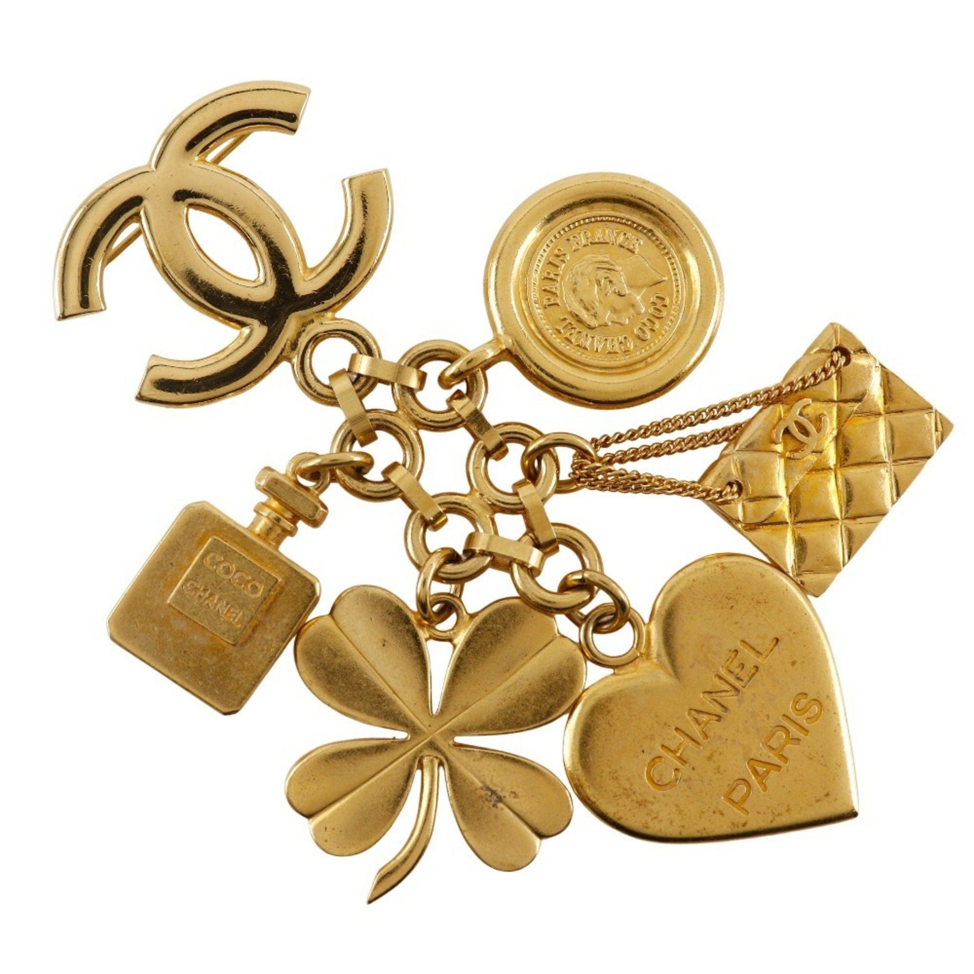 Chanel CHANEL Icon Charm Brooch with Coco Mark, Gold Plated, 1996, 96 Pieces, Approx. 74.2g, Charm, Women's Size ONE SIZE - 1 Thumbnail