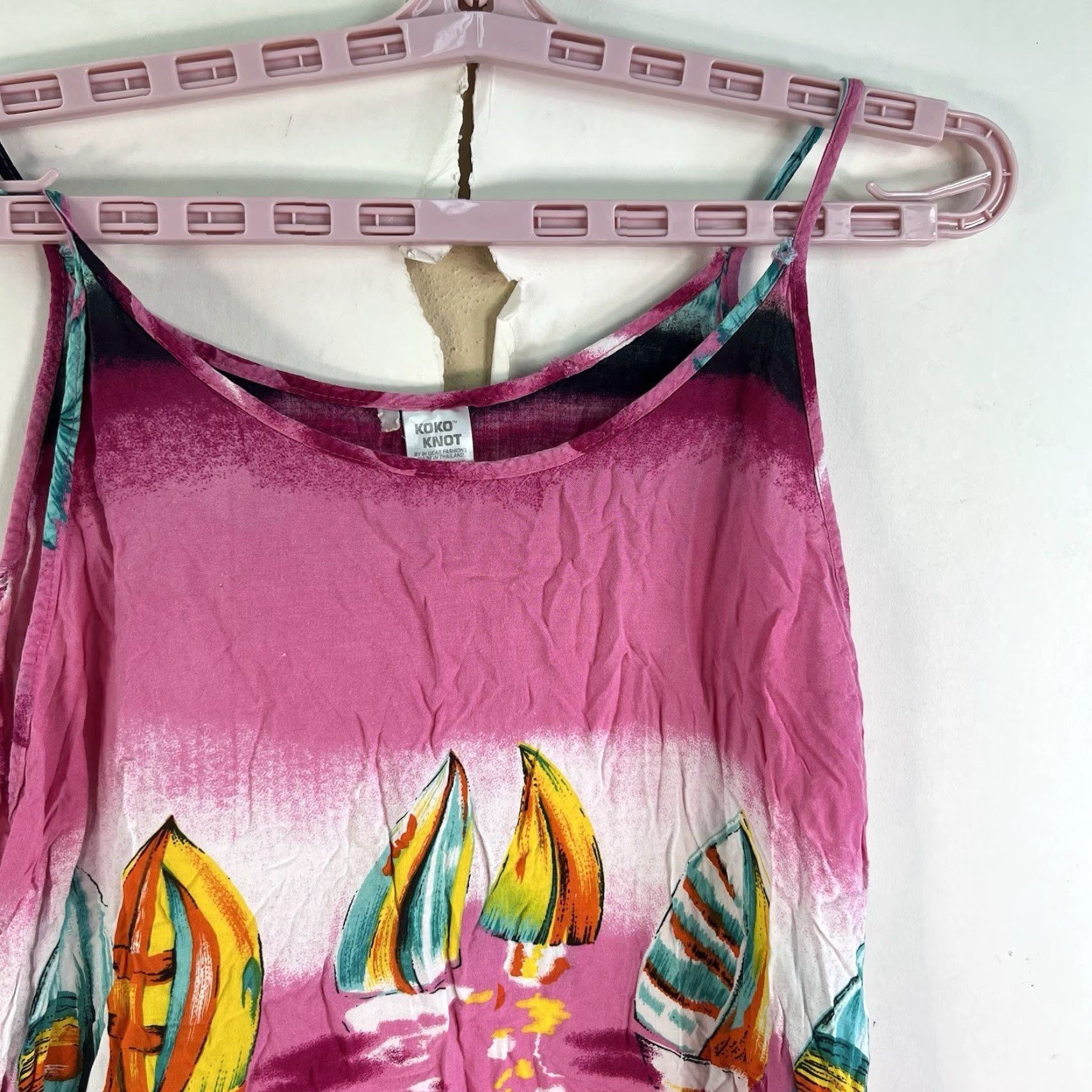 Vintage KOKO Knot Sailing Swim Beach Dress Womens Size S Pink Sleeveless Size S / US 4 / IT 40 - 3 Thumbnail