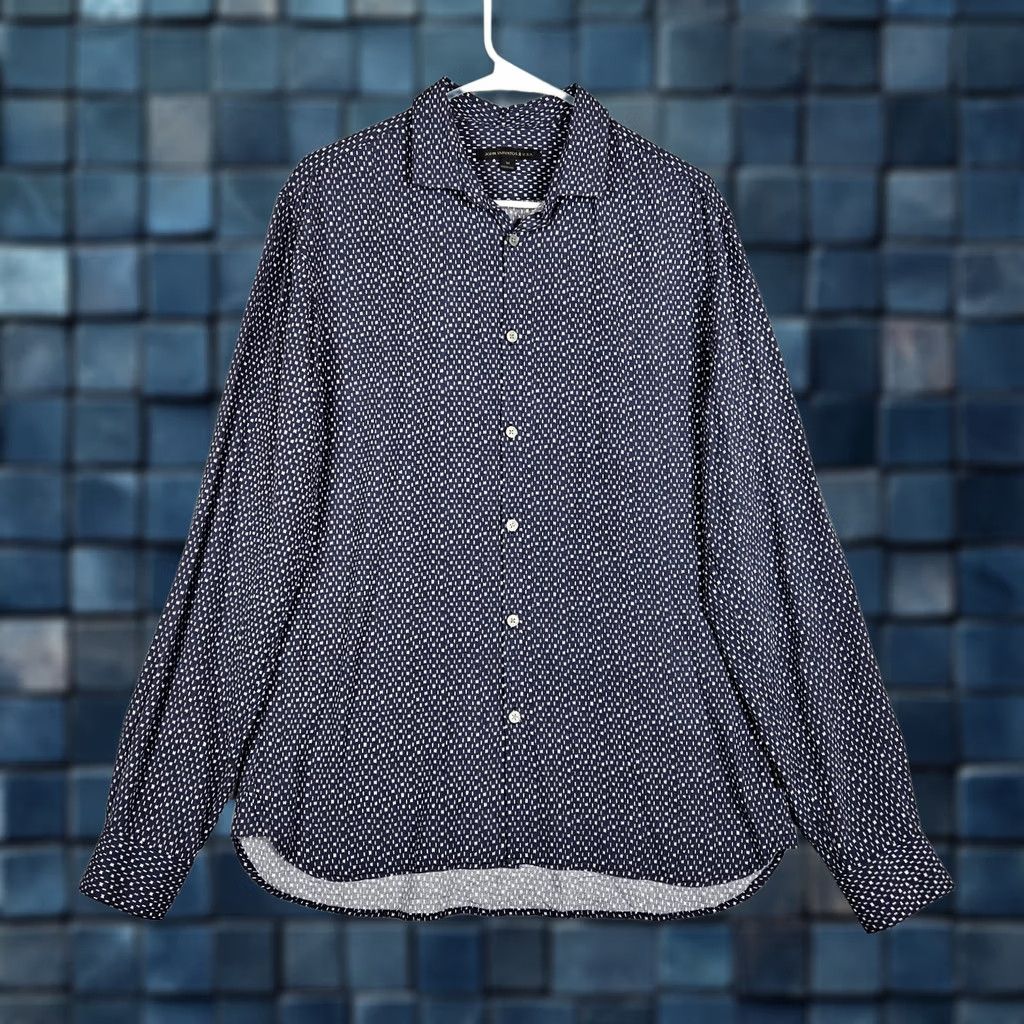 John Varvatos VINTAGE? No. JOHN VARVATOS U.S.A Men’s Button-Up Navy-Blue Casual Shirt Size M Ladies? No. Size US M / EU 48-50 / 2 - 1 Thumbnail