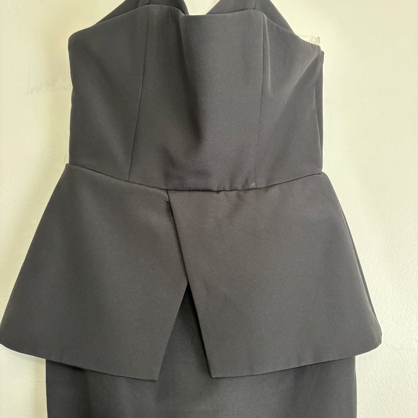 Other Finders Keepers Black Strapless Peplum Pencil Dress Size S Size S / US 4 / IT 40 - 5 Thumbnail