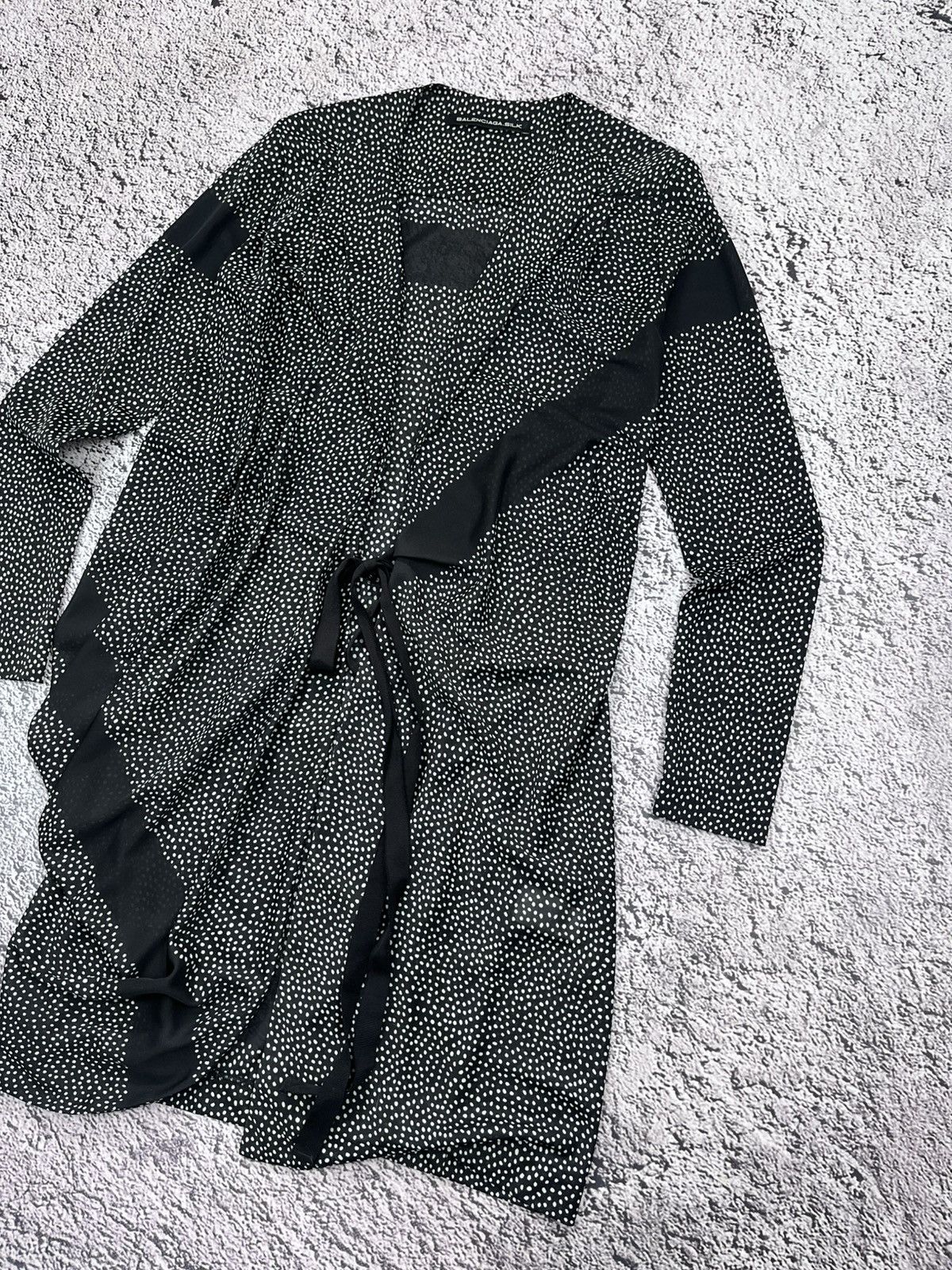 Balenciaga BALENCIAGA SILK ARCHIVE POLKA DOT MESH WRAP DRESS CARDIGAN Size XS / US 0-2 / IT 36-38 - 3 Thumbnail