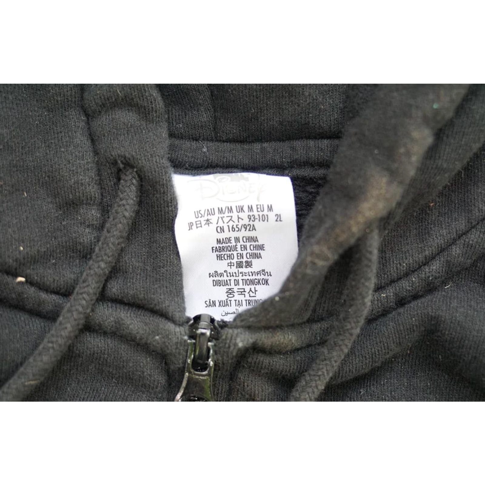 Disney Walt Disney Hoodie Adult Medium Black Sweatshirt Cartoon Mickey Mouse Mens Size M / US 6-8 / IT 42-44 - 4 Thumbnail