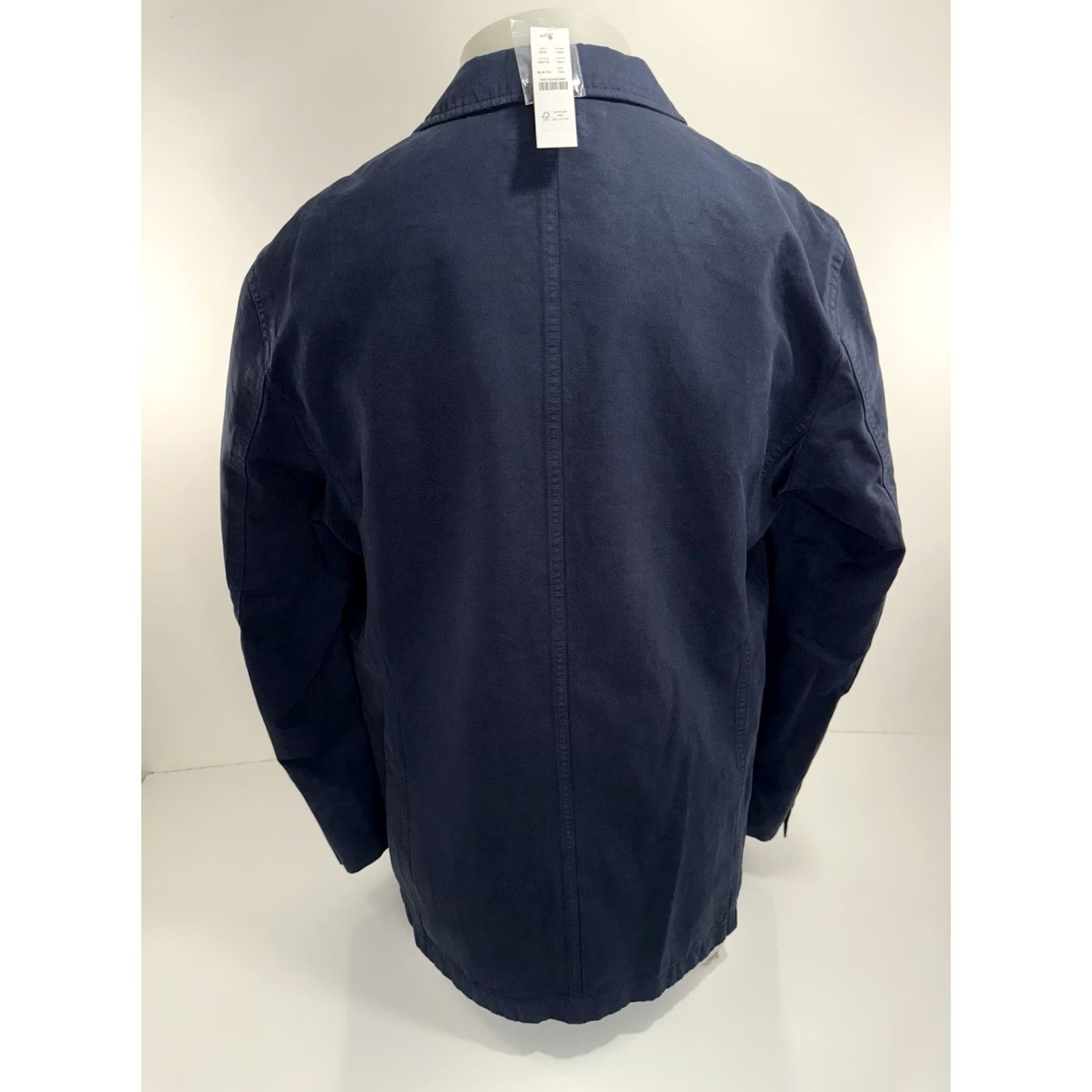 Wallace & Barnes Wallace & Barnes Blazer Jacket - Linen Blend Long 42 Long Unstructured Blue Mens Size 42R - 3 Thumbnail