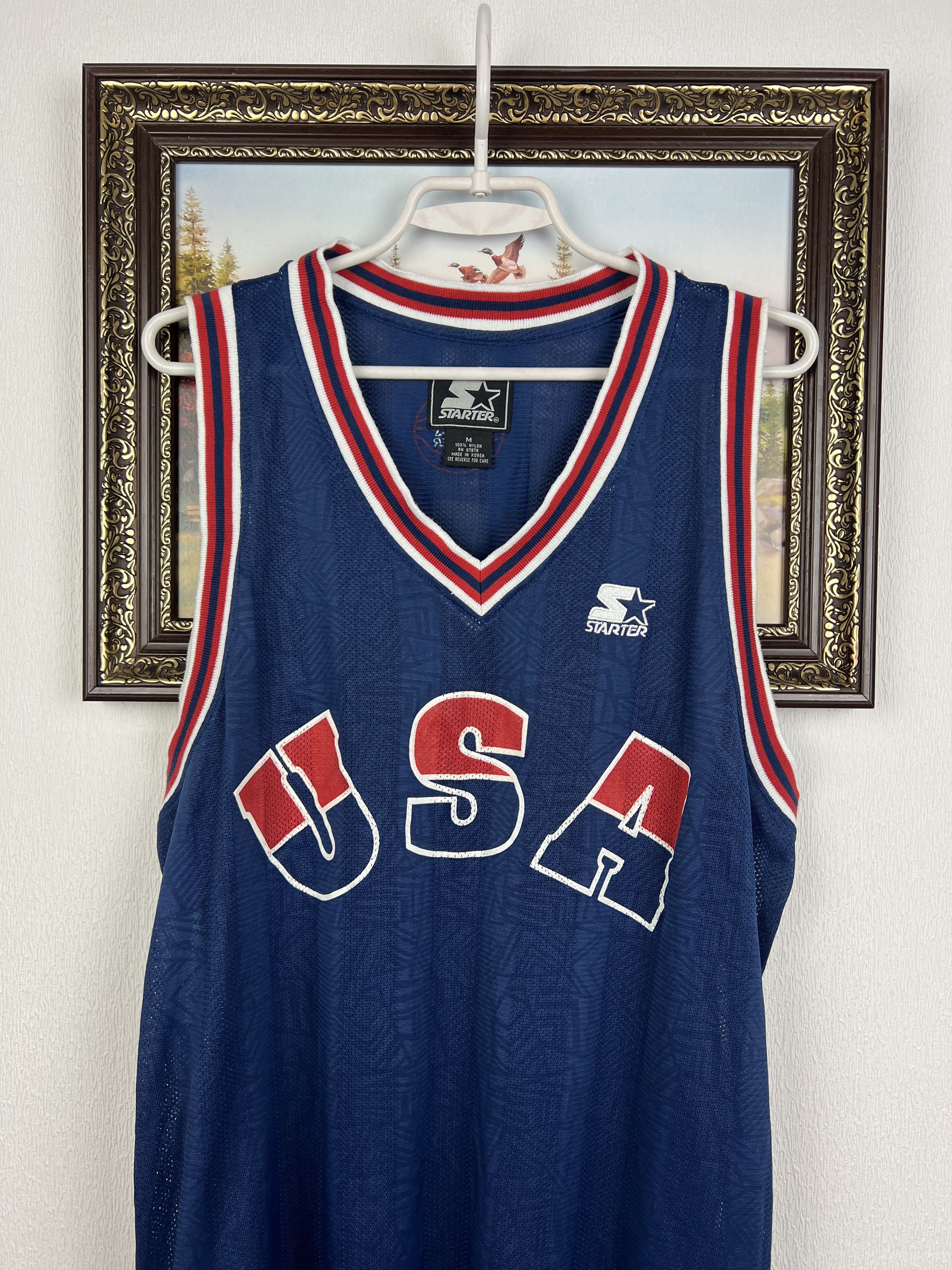 Starter Vintage 90's USA Olympics Team Basketball Jersey Shirt Size US M / EU 48-50 / 2 - 2 Thumbnail