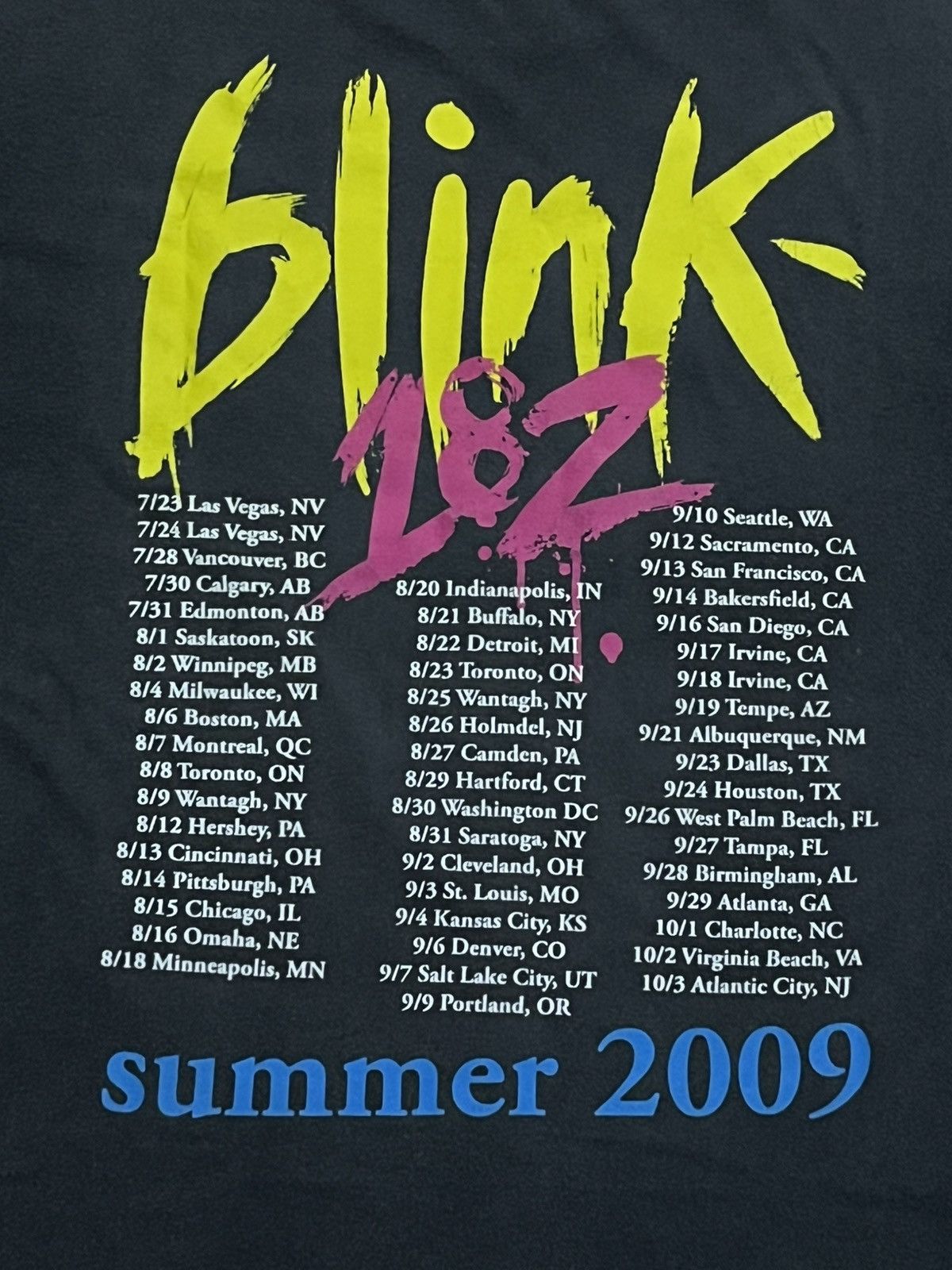 Band Tees × Vintage Blink 182 Summer Tour 2009 Size US L / EU 52-54 / 3 - 5 Thumbnail
