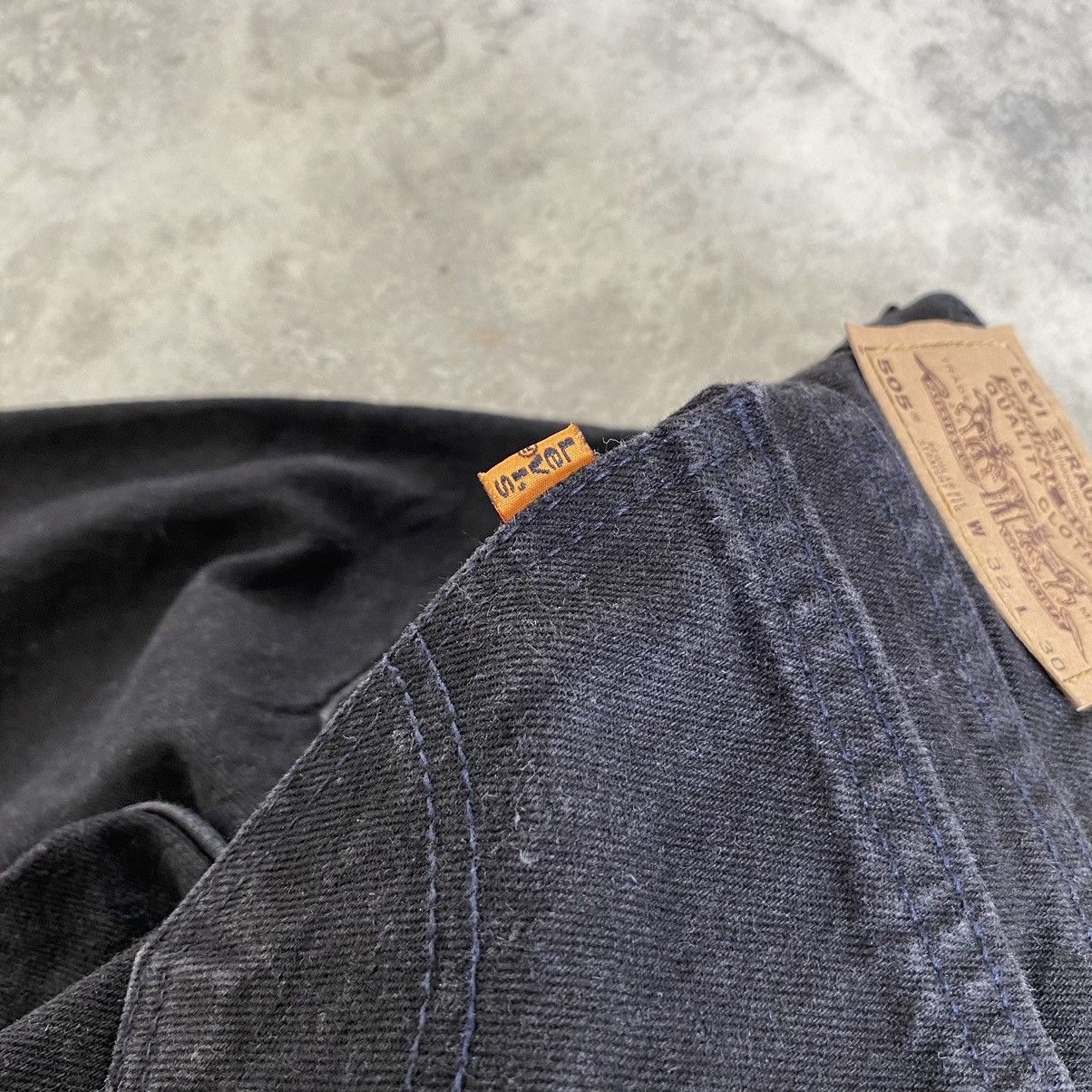 Levi's VTG 1995 Levis 505 Orange Tab Straight Leg Black Denim Size US 31 - 2 Thumbnail