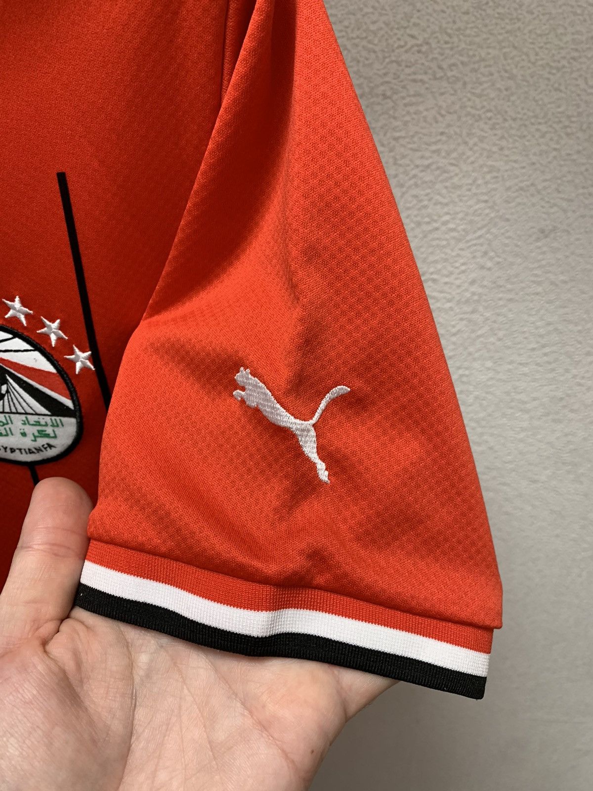 Puma Egyptianfa Egypt puma soccer jersey red M-L sz Size US L / EU 52-54 / 3 - 3 Thumbnail