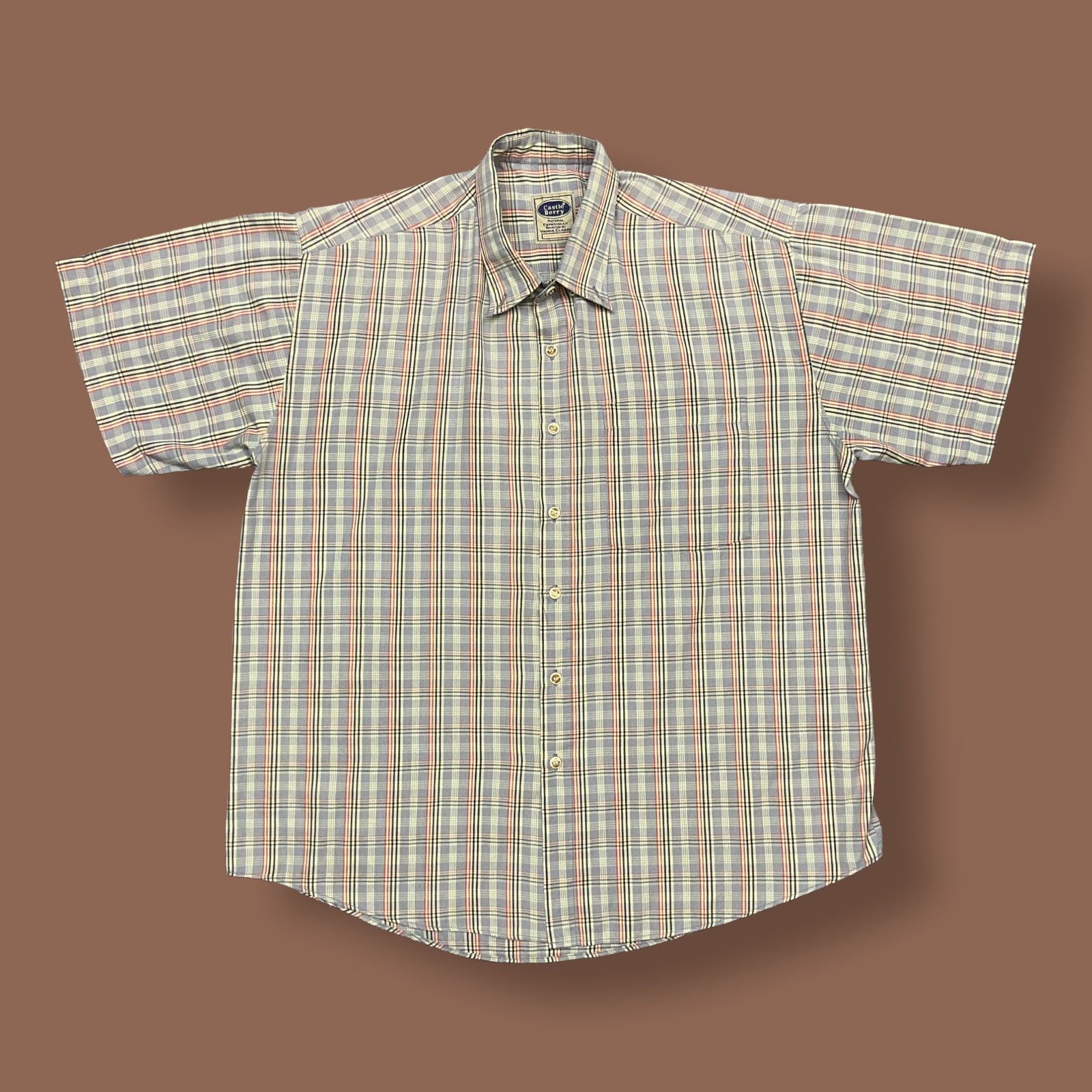 Vintage Vintage Plaid Button Down Shirt 80s 90s Lightweight Check Size US L / EU 52-54 / 3 - 1 Thumbnail