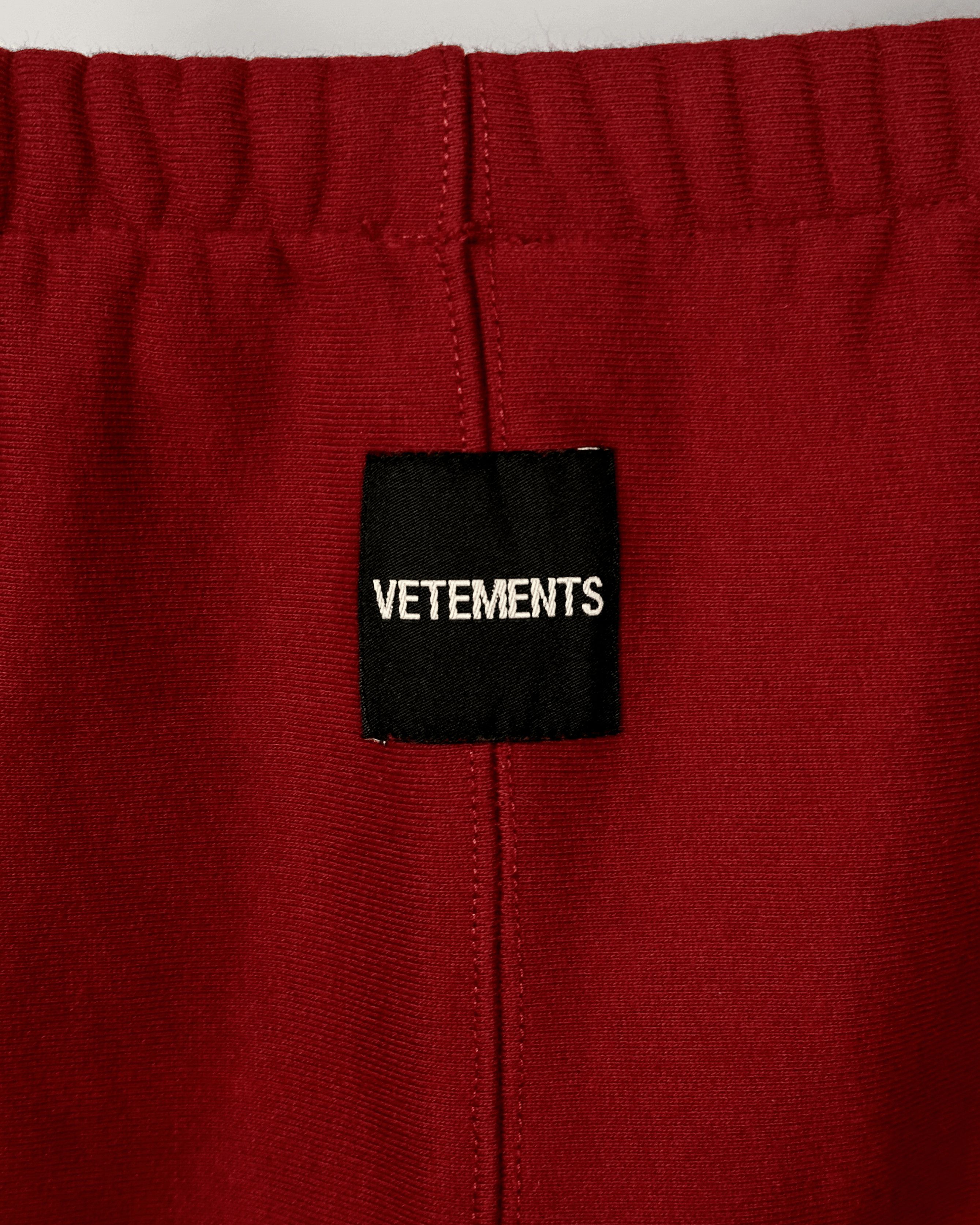 Vetements Vetements Burgundy Spellout Logo Sweatpants Size US 30 / EU 46 - 8 Thumbnail