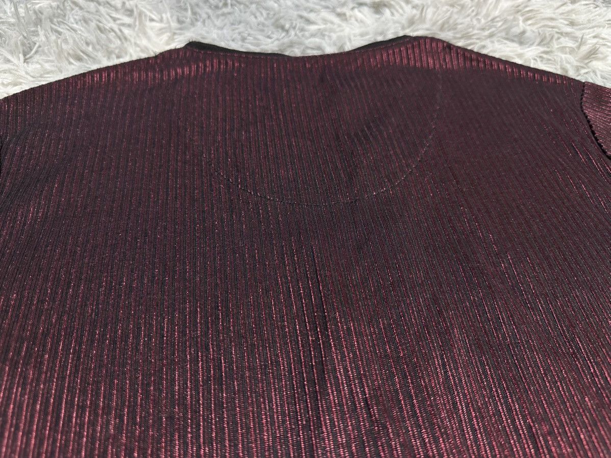 If Six Was Nine 🔥Sick Y2K Nota Bene Zipper Ribbed Tee Metallic Red Size US M / EU 48-50 / 2 - 9 Thumbnail