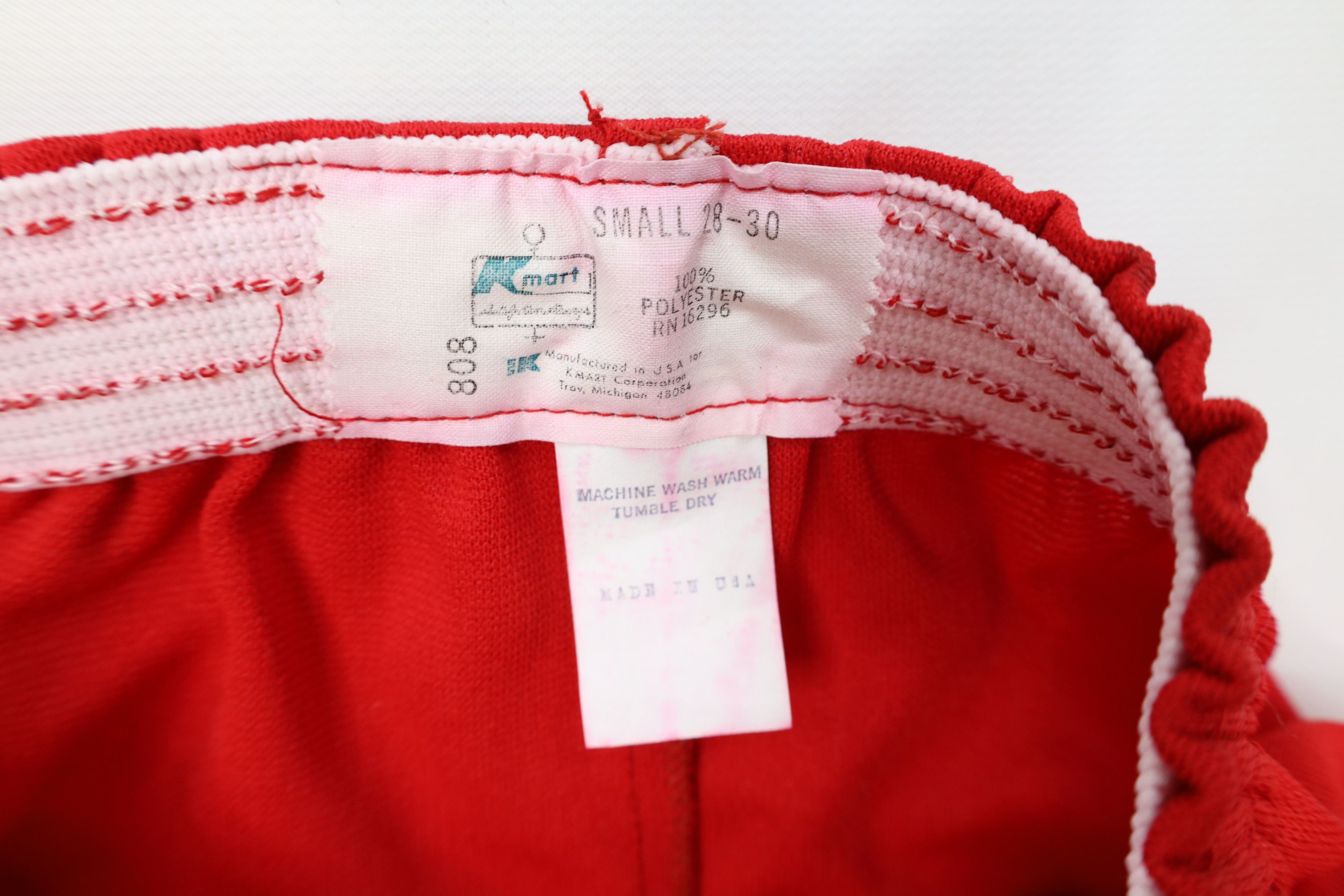 Vintage Deadstock Vintage 70s Streetwear Knit Short Shorts Red USA Size US 30 / EU 46 - 7 Thumbnail