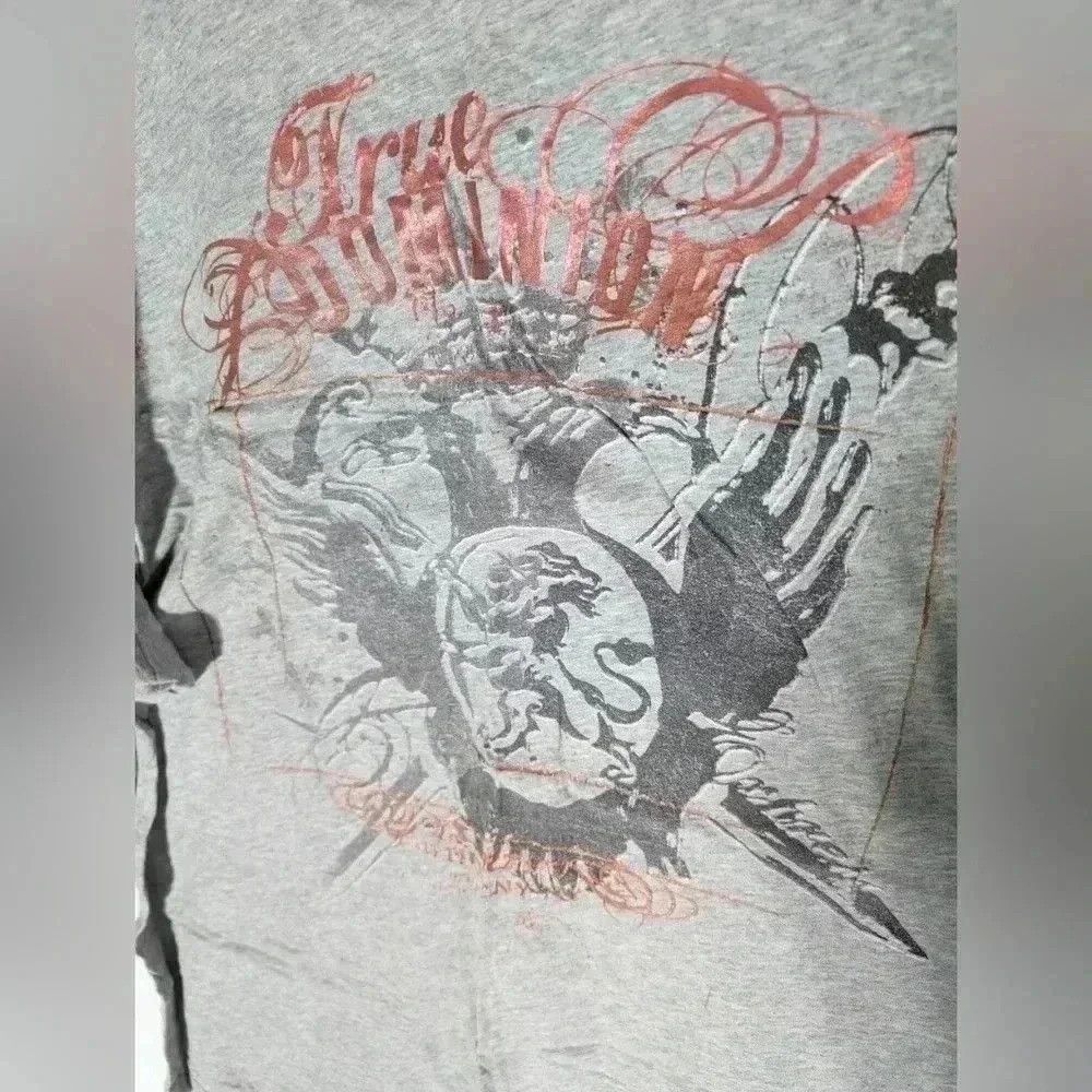 Express Men's Express "True Dominion" tshirt. Gray with red graphic Size US XXL / EU 58 / 5 - 1 Thumbnail
