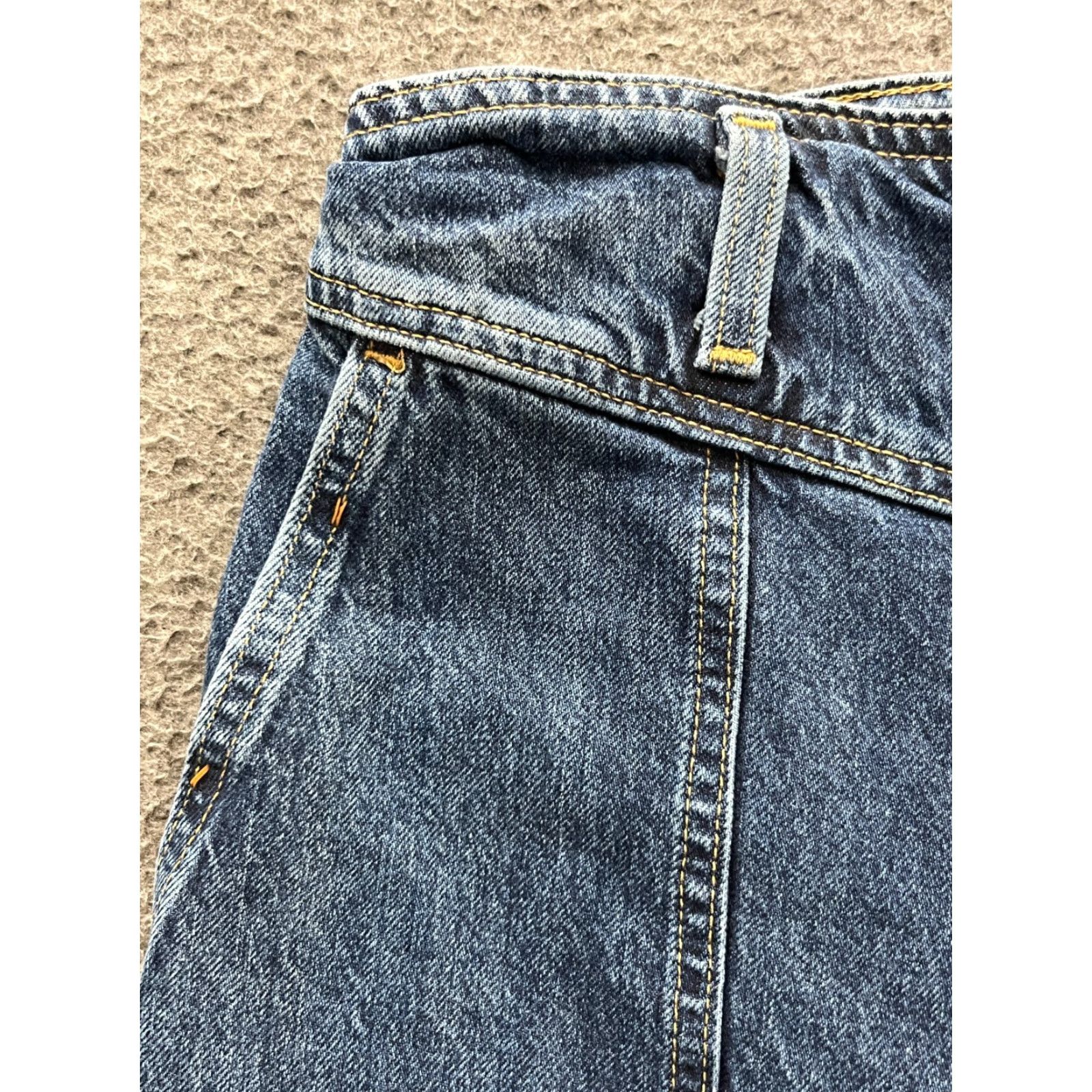Vintage Juniors Women's Carpenter Jeans Size 13 Blue Denim Stretch 4-Pocket High Rise Cropped Jeans Womens Size 34" / US 12 / IT 48 - 7 Thumbnail