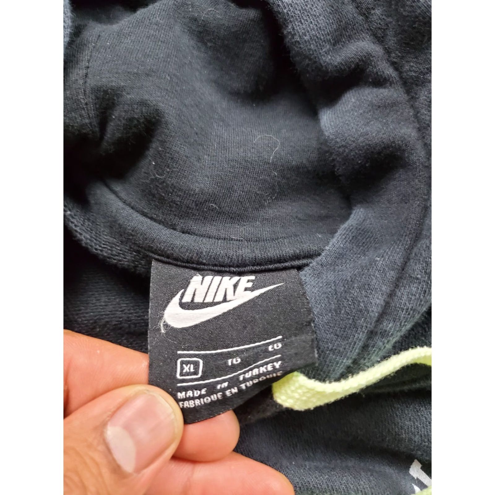 Nike Nike NSW Hoodie Mens XL Black Pullover Sweatshirt Long Sleeve Logo Graphic Print Hooded Pockets Size US XL / EU 56 / 4 - 7 Thumbnail