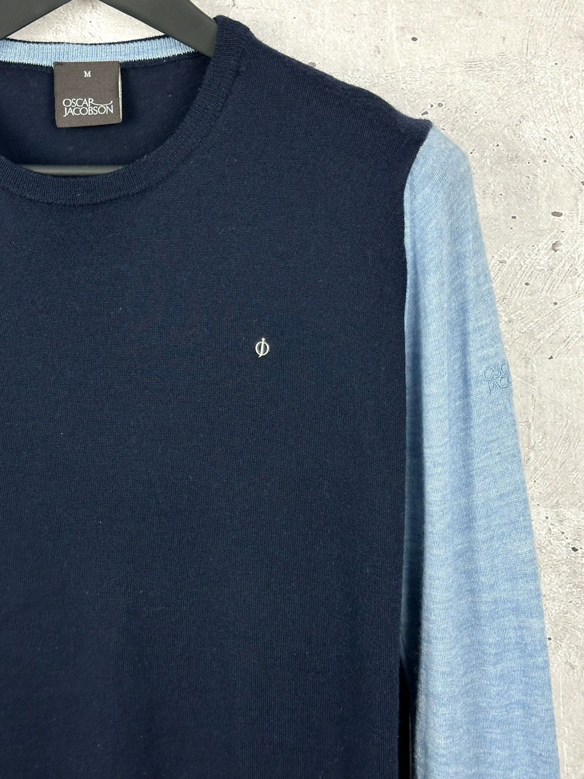 Oscar Jacobson × Vintage Oscar Jacobson Knit Wool Rast Pin Roundneck Sweater Size US M / EU 48-50 / 2 - 3 Thumbnail