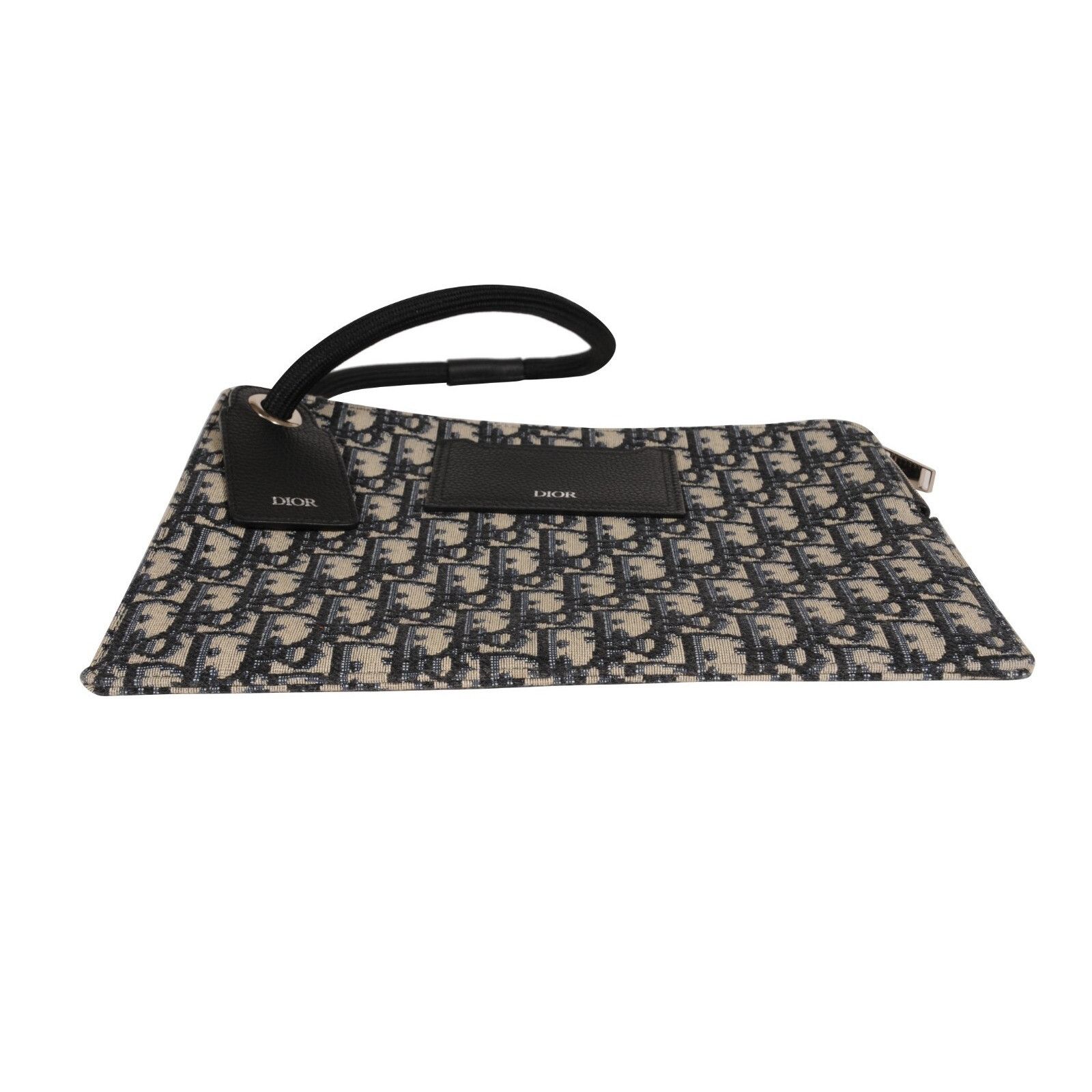 Dior Dior Oblique Logo Wrist Pouch Travel Folder File Black Blue Size ONE SIZE - 7 Thumbnail