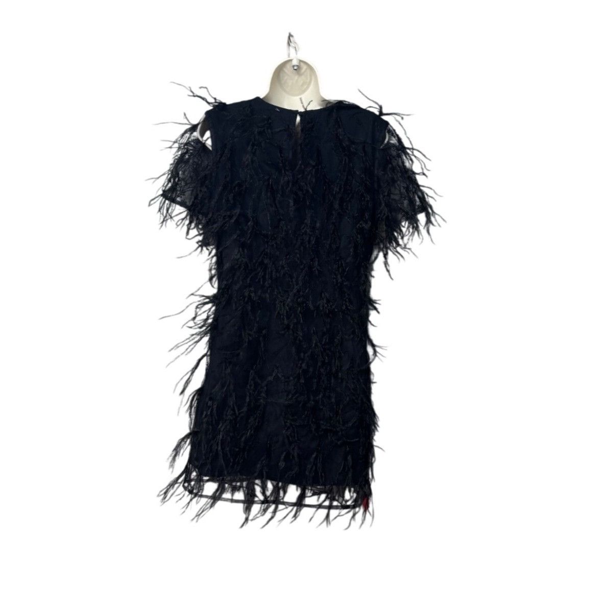 MILLY Milly Rana Feather Shift Mini Cocktail dress, Black, Sz. 4 Size S / US 4 / IT 40 - 12 Thumbnail