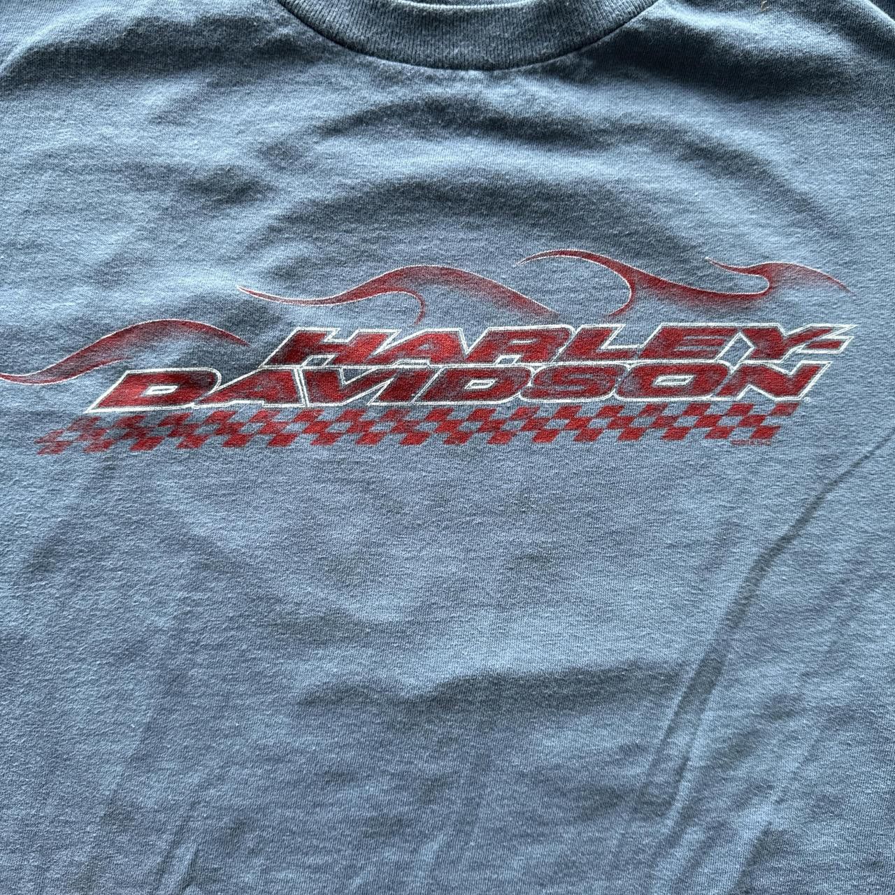Vintage Y2K Sick Harley Davidson Checkboard Flame Long Sleeve Size US XL / EU 56 / 4 - 2 Thumbnail