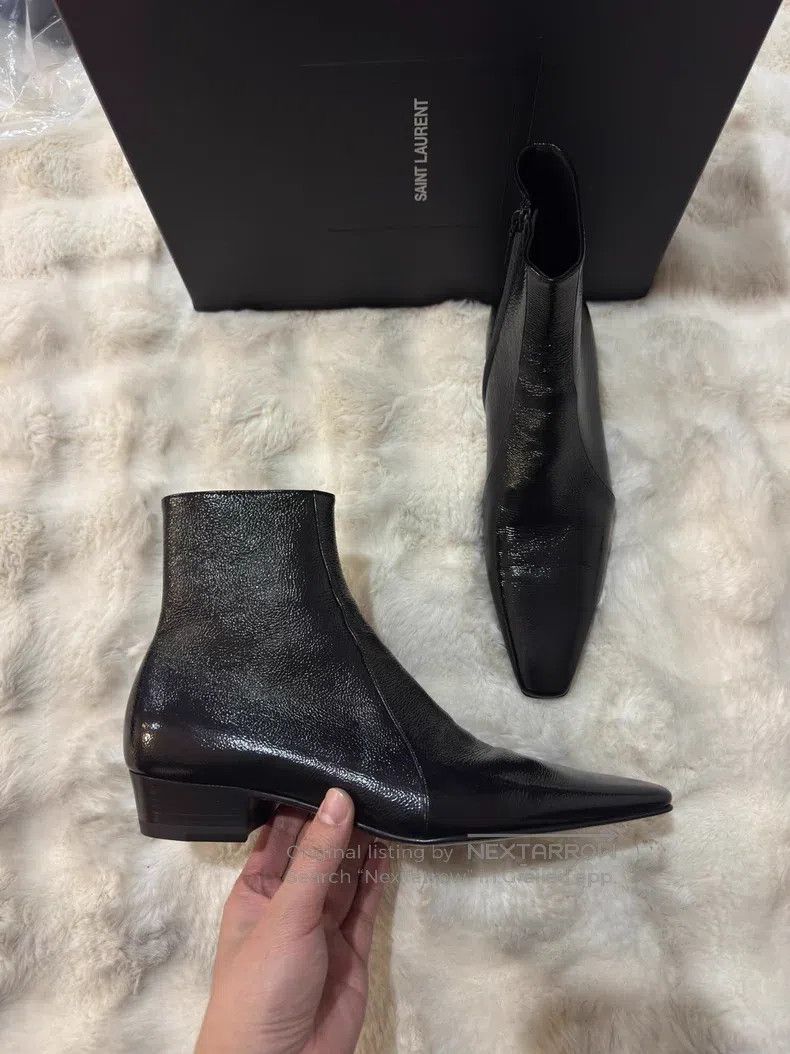 Saint Laurent Paris Saint Laurent Paris Crinkle Boots Men's Boots Size US 8 / EU 41 - 3 Thumbnail