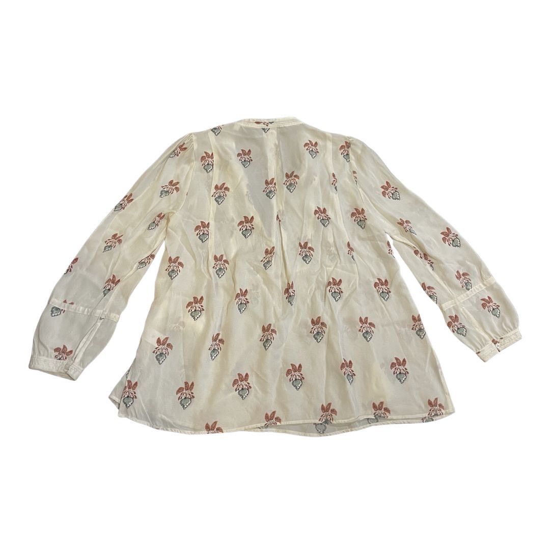 A.L.C. A.L.C. Hari 100% Silk Blouse Floral Boho Peasant Milkmaid Size M / US 6-8 / IT 42-44 - 2 Thumbnail