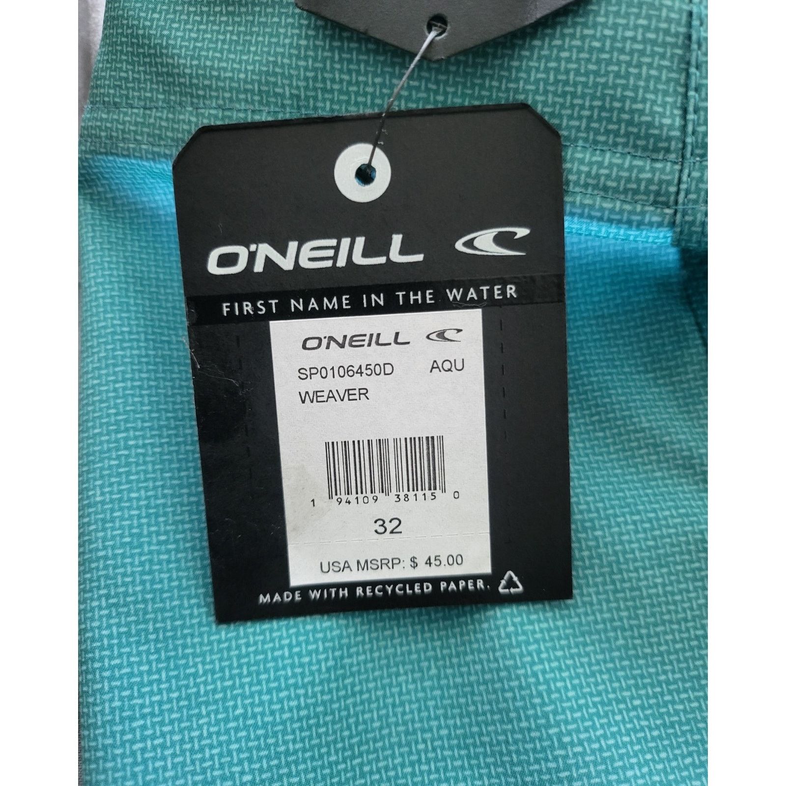 O'Neill NWT O'NEILL Weaver Board Shorts Hyperdry Aqua Men's Size 30 Size US 30 / EU 46 - 3 Thumbnail