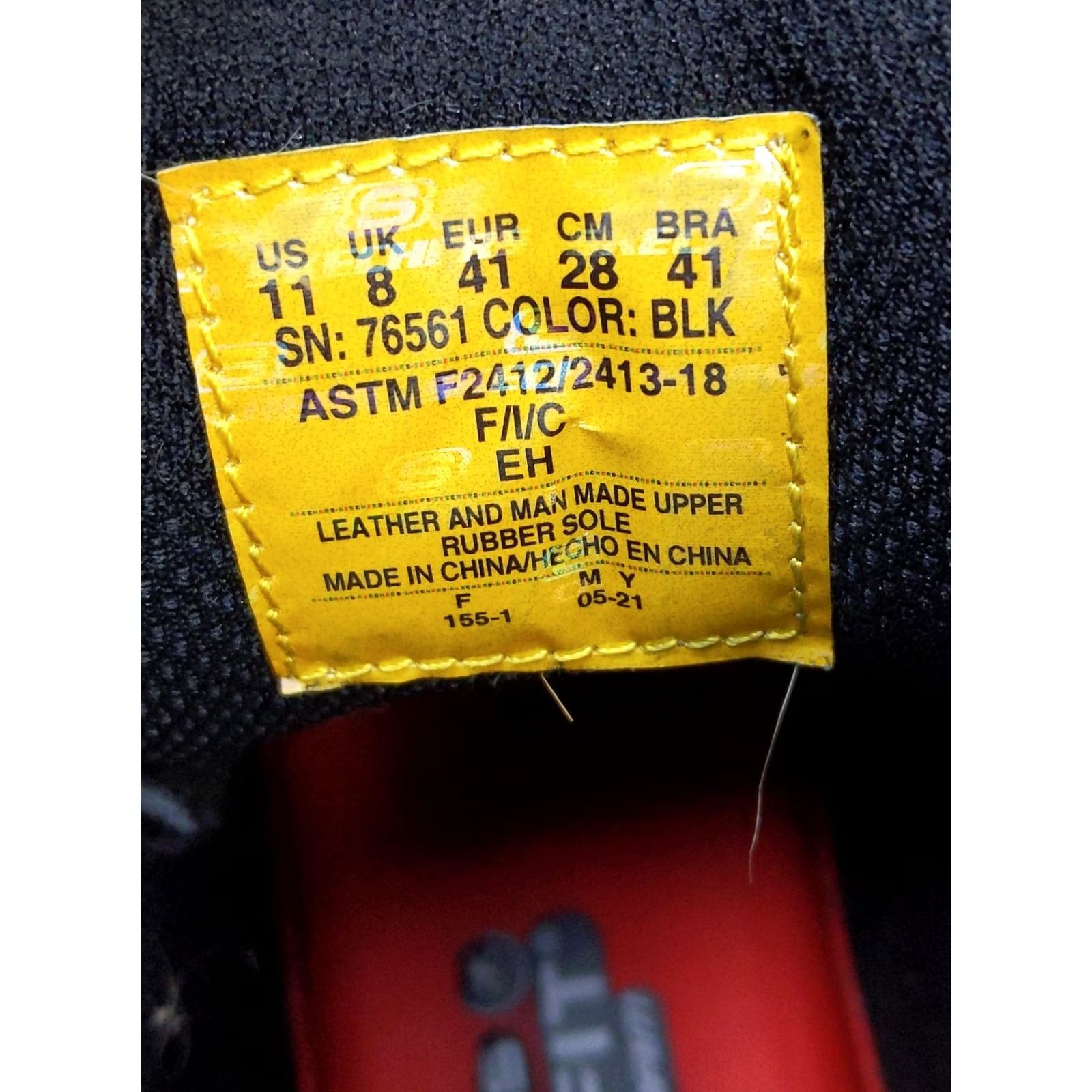 SKECHERS Skechers Boots Womens Size 11 Black Leather Ankle Steel Toe Work 76561 Combat Size US 11 / IT 41 - 6 Thumbnail