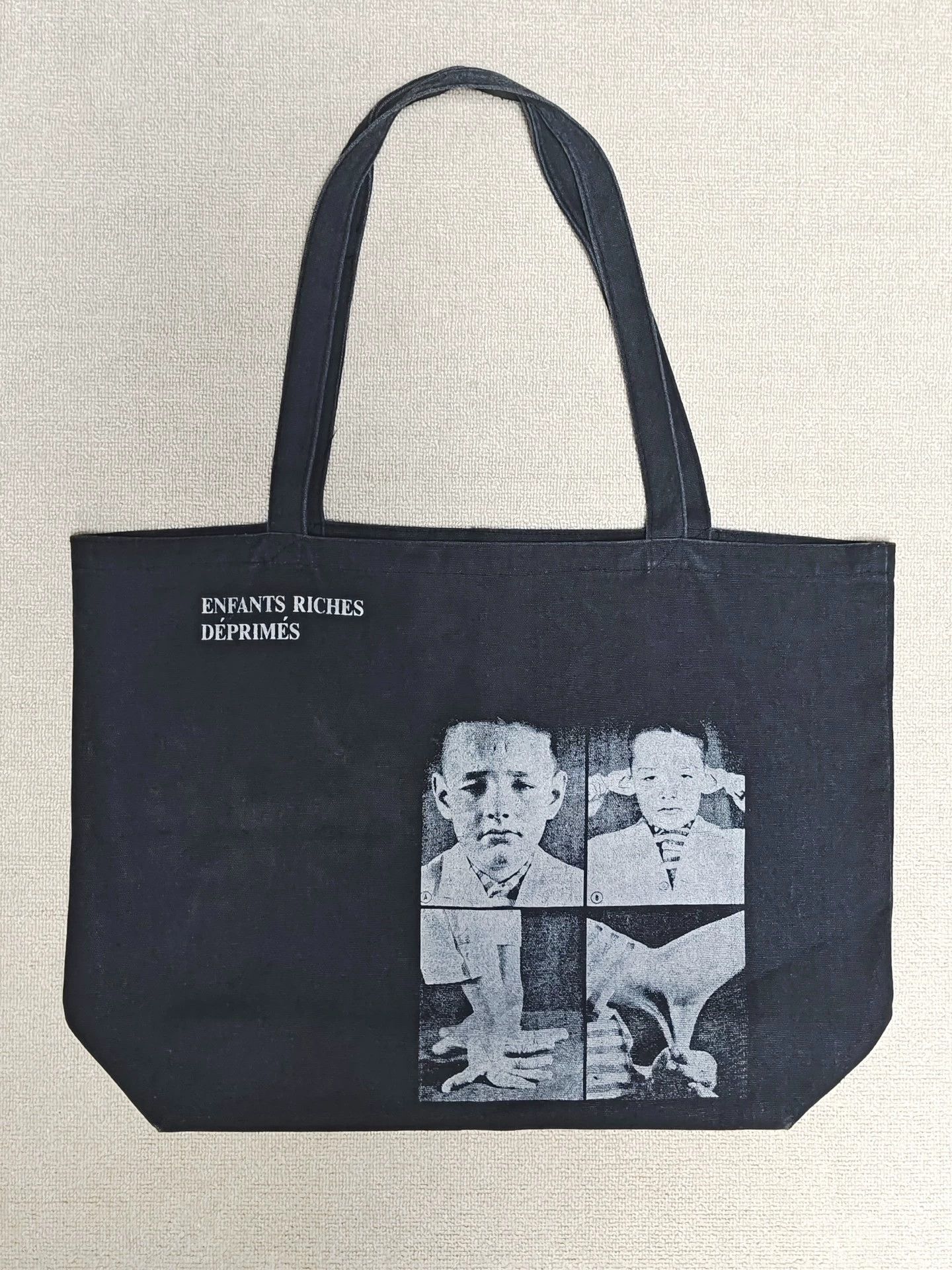 Enfants Riches Deprimes boy slogan washed canvas tote bag -DMC