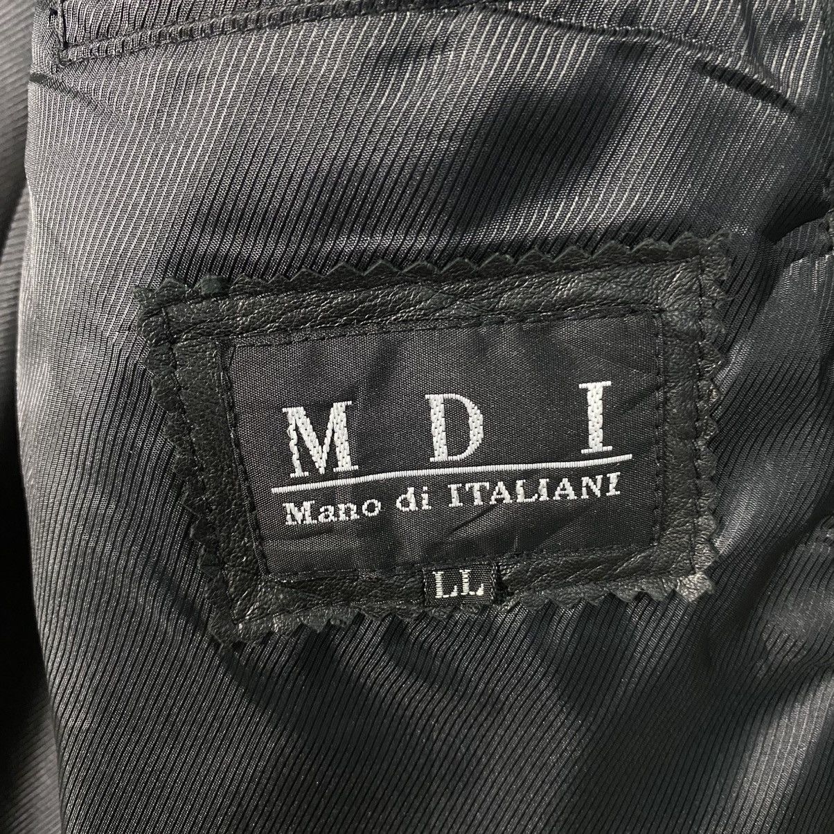 Japanese Brand 📌Vintage Leather Jacket Biker Mano di Italiani Issey Miyake Size US L / EU 52-54 / 3 - 18 Thumbnail
