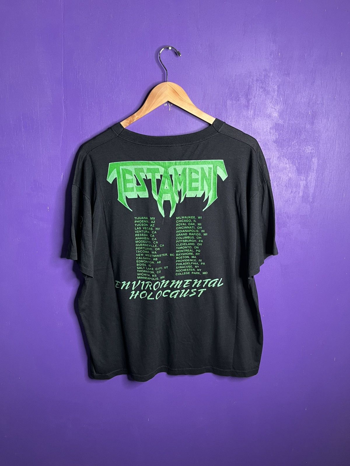 Band Tees Vintage 1989 Testament environmental holocaust tour tee Size US XL / EU 56 / 4 - 2 Thumbnail
