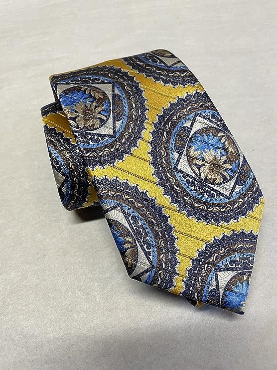 Ermenegildo Zegna Ermenegildo Zegna Metallic Circle Medallion Yellow Tie Size ONE SIZE - 5 Thumbnail