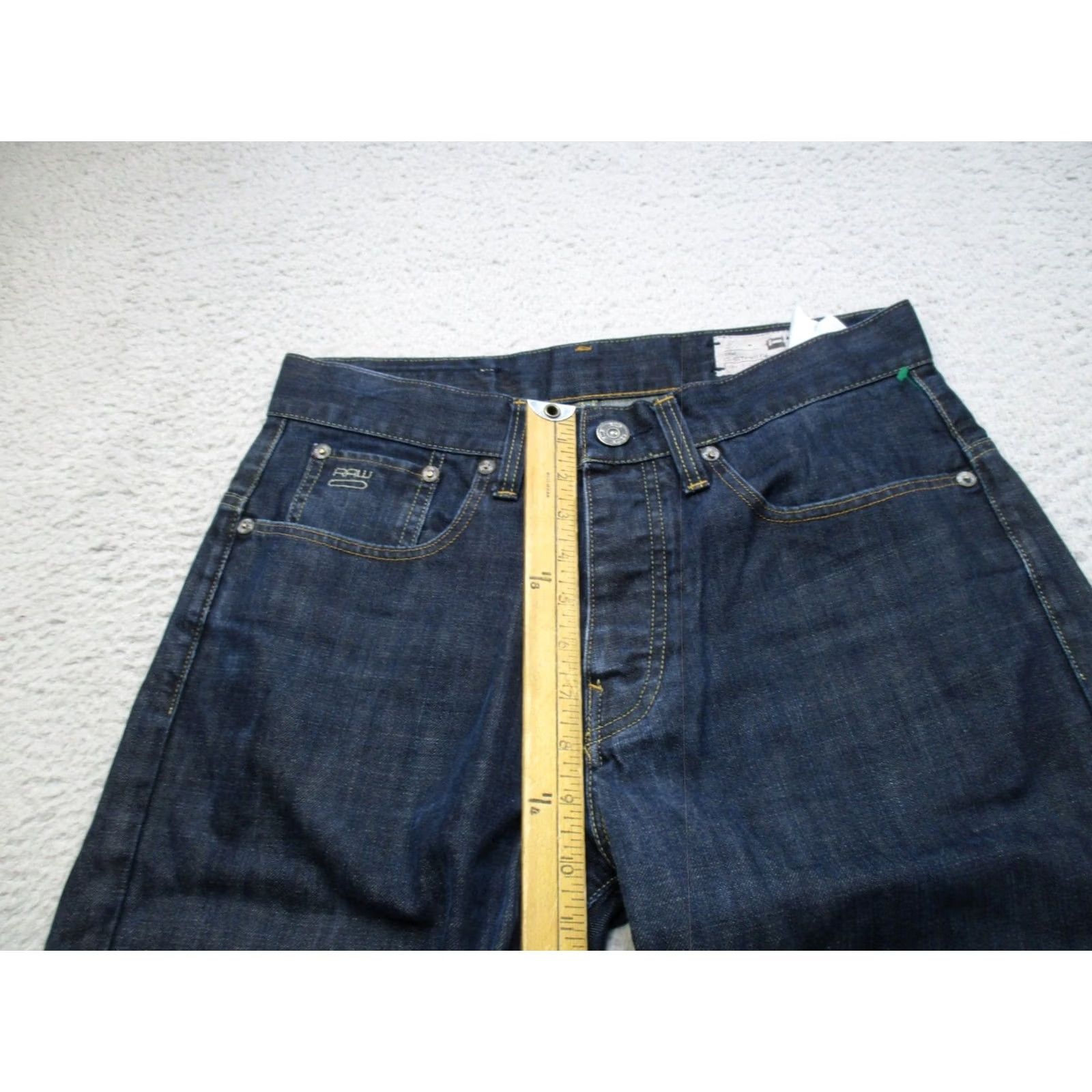 G-Star G Star Jeans Mens 30 Blue 3301 Straight Blue Raw Denim Casual Preppy Size US 30 / EU 46 - 5 Thumbnail
