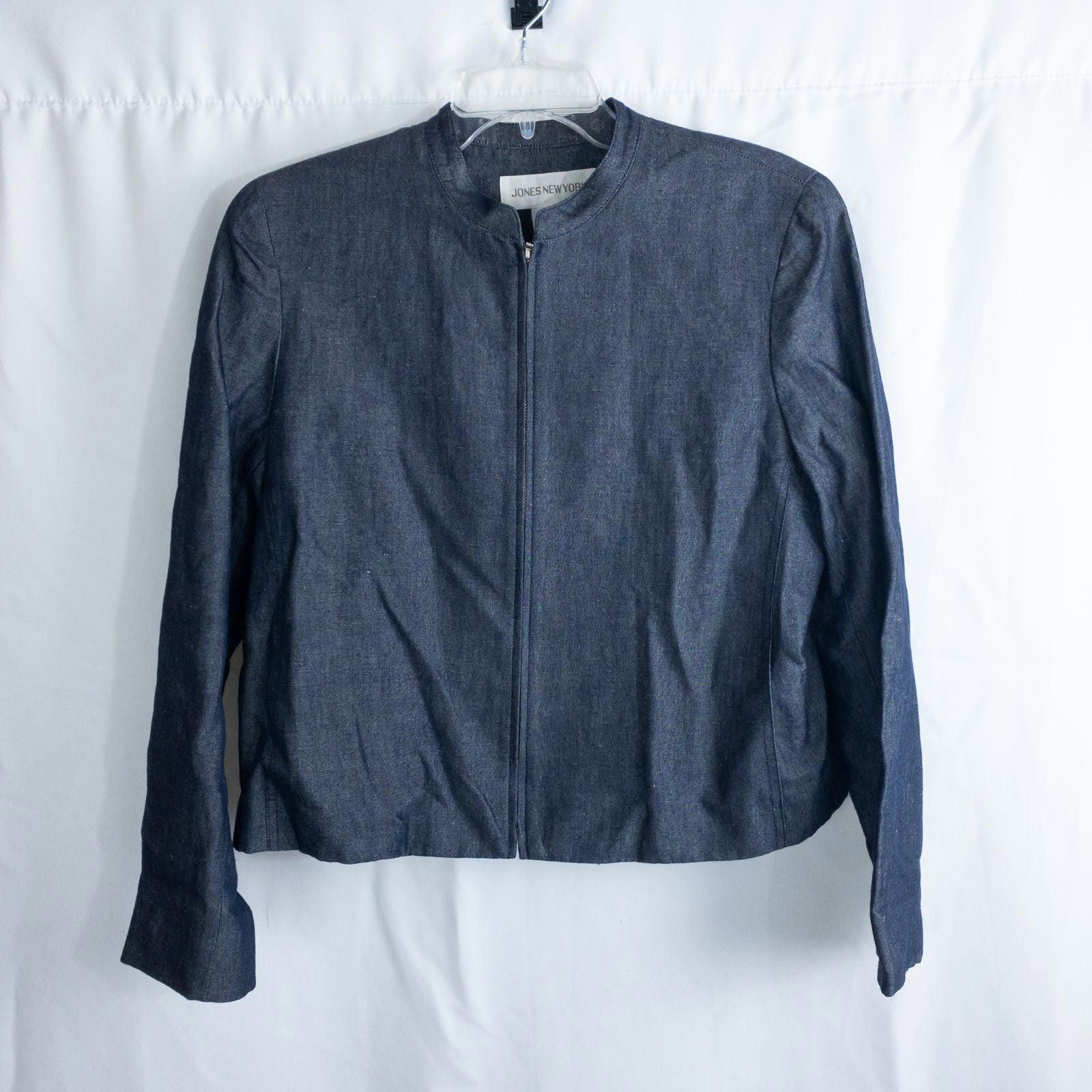 Jones New York Jones New York Vintage Blue Solid Jacket Womens 14 Size L / US 10 / IT 46 - 1 Thumbnail