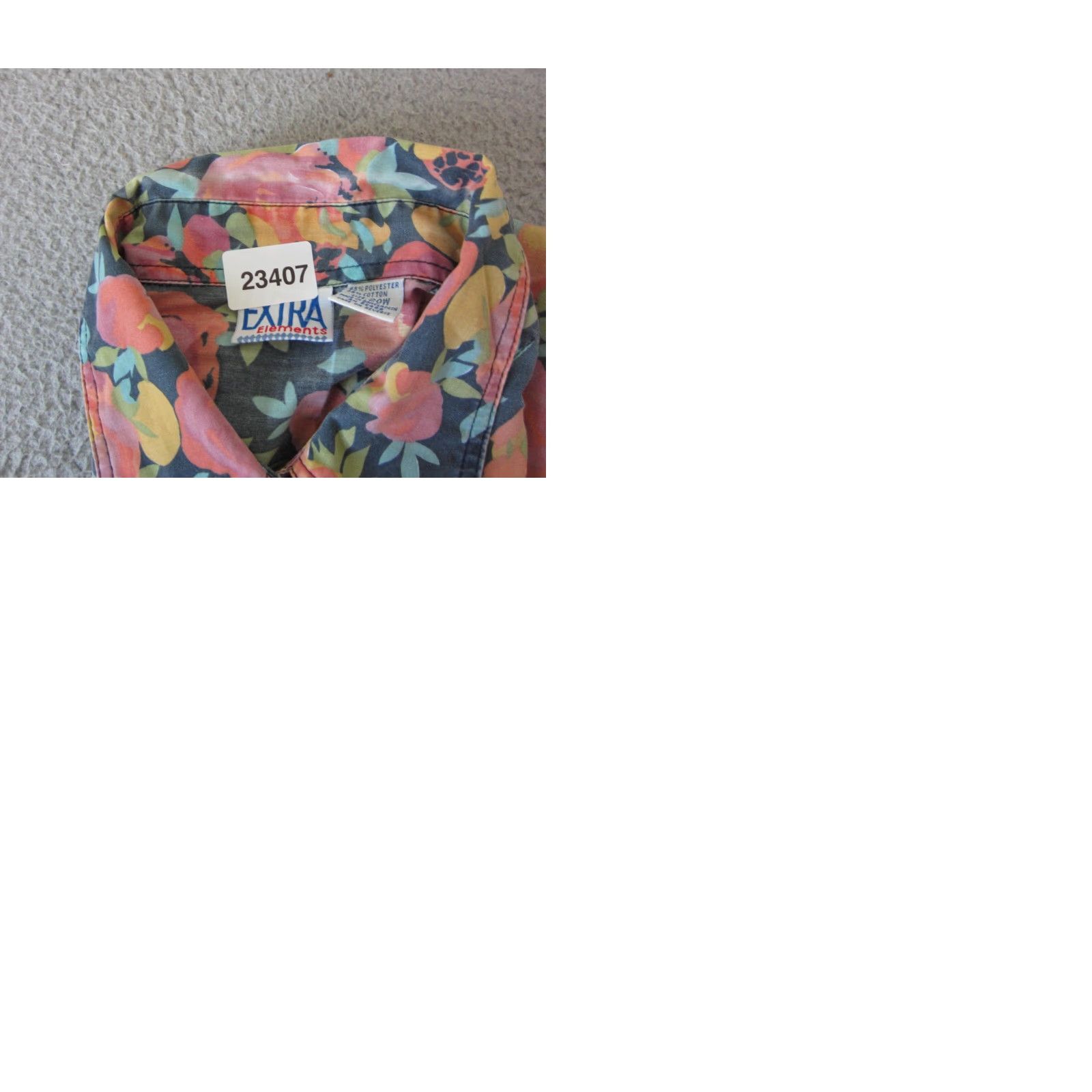 Pinko VINTAGE Extra Elements Hawaiian Shirt Womens 20W Pink Blue Black Floral Short Sleeve Button Up Ladies Shirt Size 3XL / US 20-22 - 9 Thumbnail