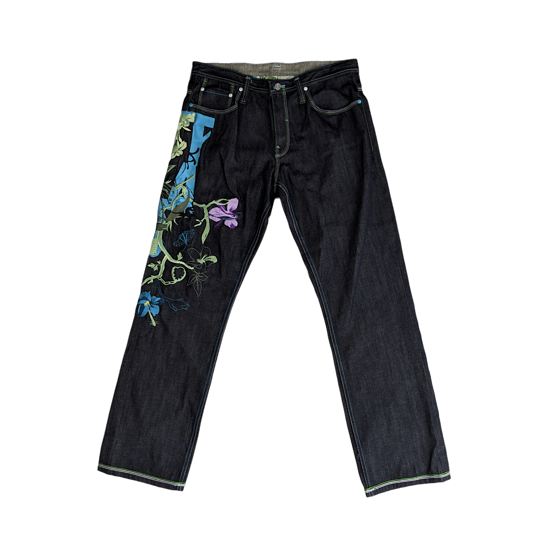 Artful Dodger Embroidery Denim Jean Size US 34 / EU 50 - 1 Thumbnail