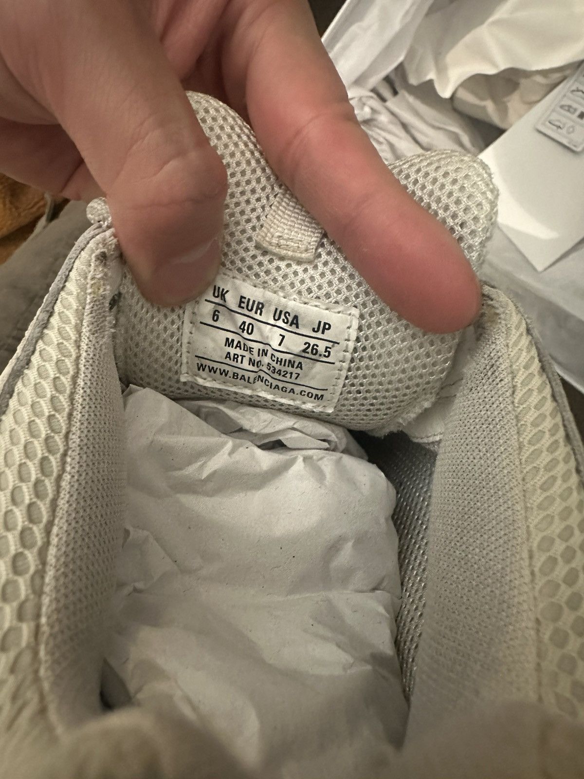 Balenciaga Triple S Low-Top Sneakers (white/beige) Size US 7 / EU 40 - 9 Thumbnail