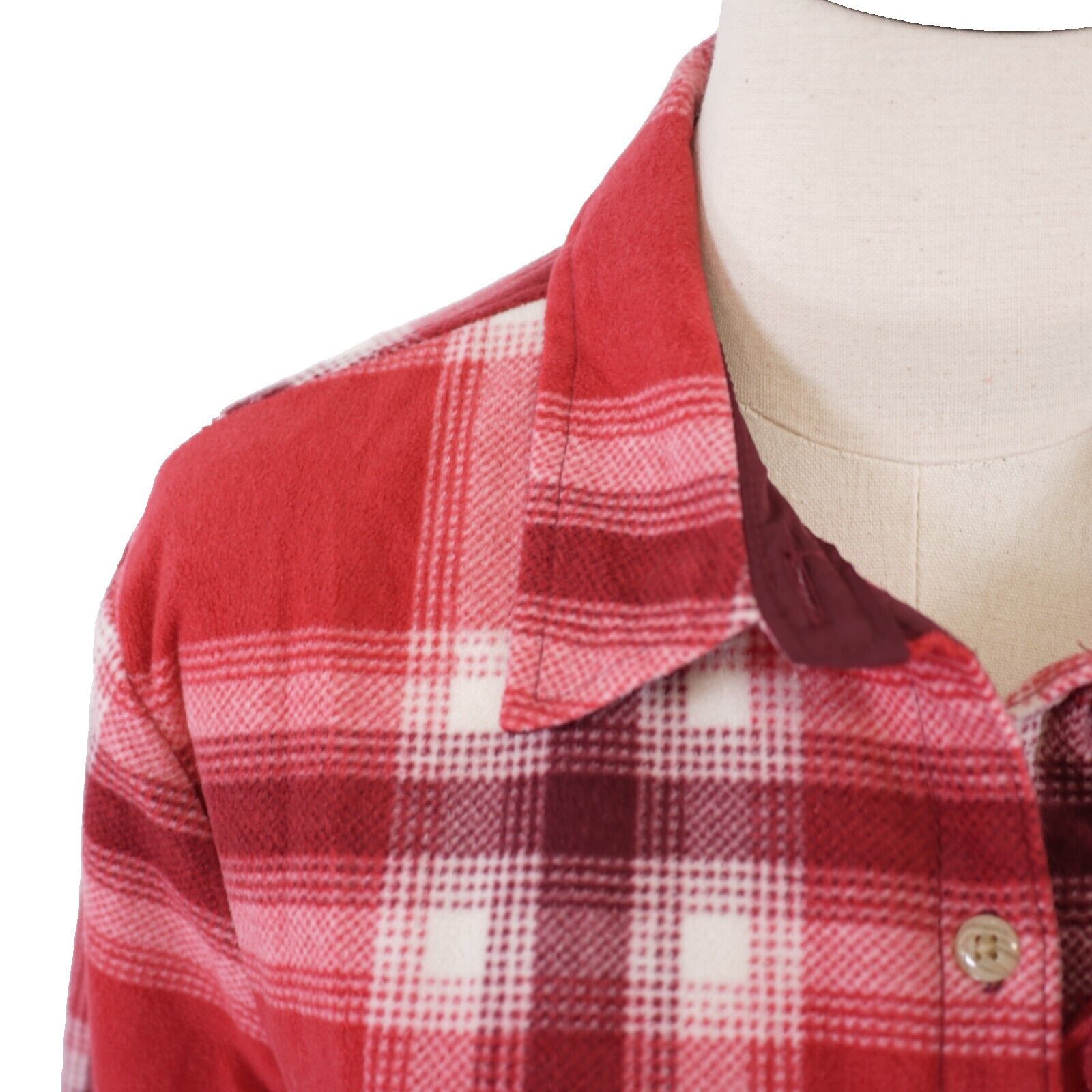 Lee Lee Riders Red Plaid Large Flannel Collared Button Front Shi Size L / US 10 / IT 46 - 2 Thumbnail