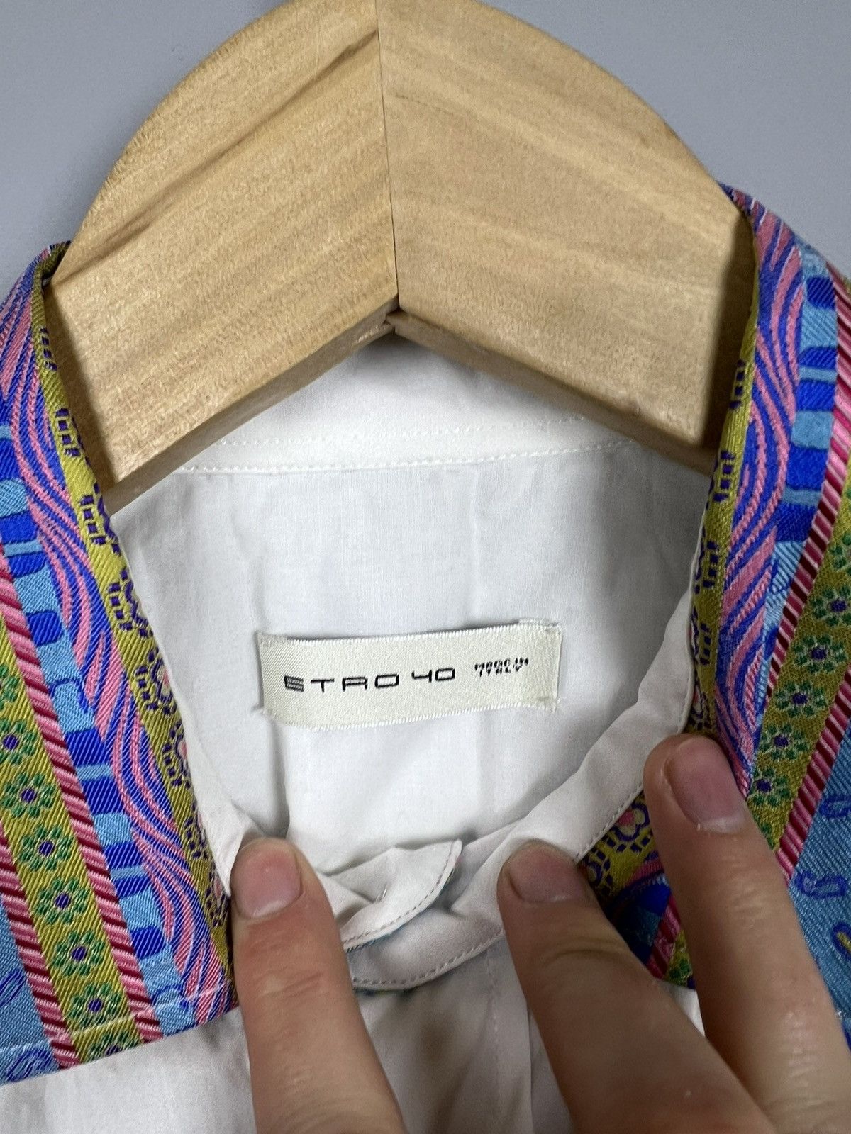 Etro (40) White Cotton shirt button up Etro Milano Size US M / EU 48-50 / 2 - 10 Thumbnail