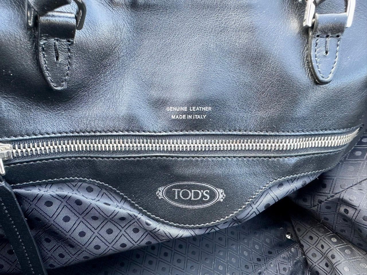 Tod's Authentic Tod’s Double T Denim Medium Shopping Tote Bag Size ONE SIZE - 8 Thumbnail