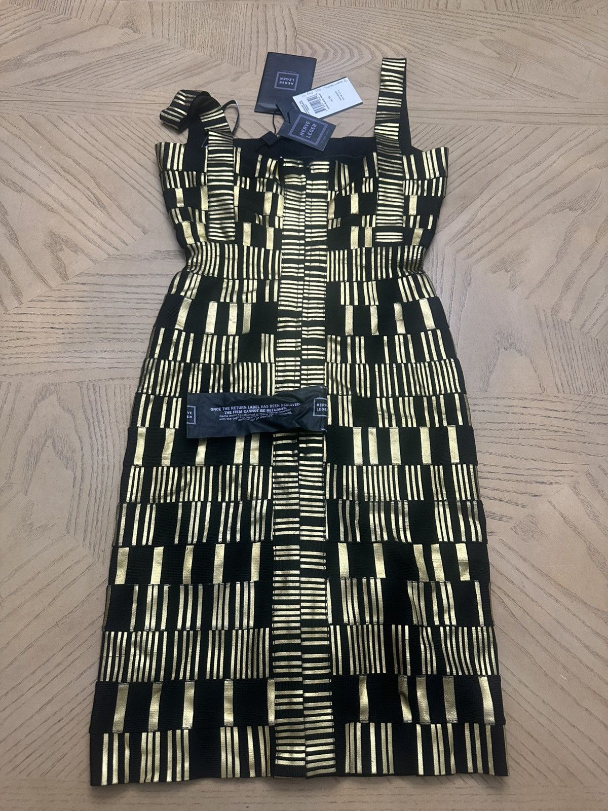 Herve Leger Herve Leger Teresa foiled dress Size XS / US 0-2 / IT 36-38 - 7 Thumbnail
